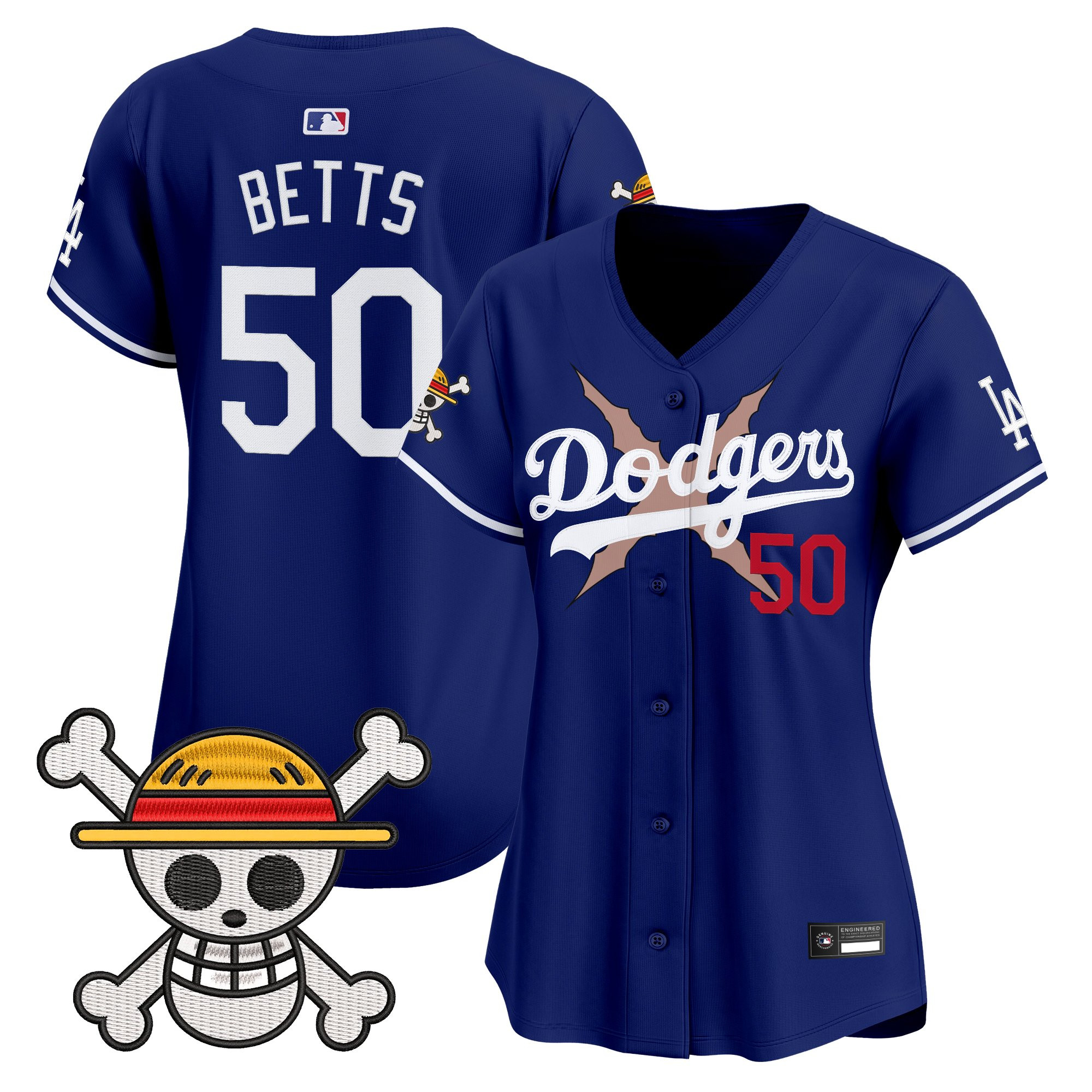 Women's Los Angeles Dodgers x One Piece Vapor Premier Limited Jersey - Stitched - Image 20