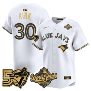 Men's Toronto Blue Jays 2025 World Series Vapor Premier Limited Jersey - 50 Seasons Patch - All Stitched