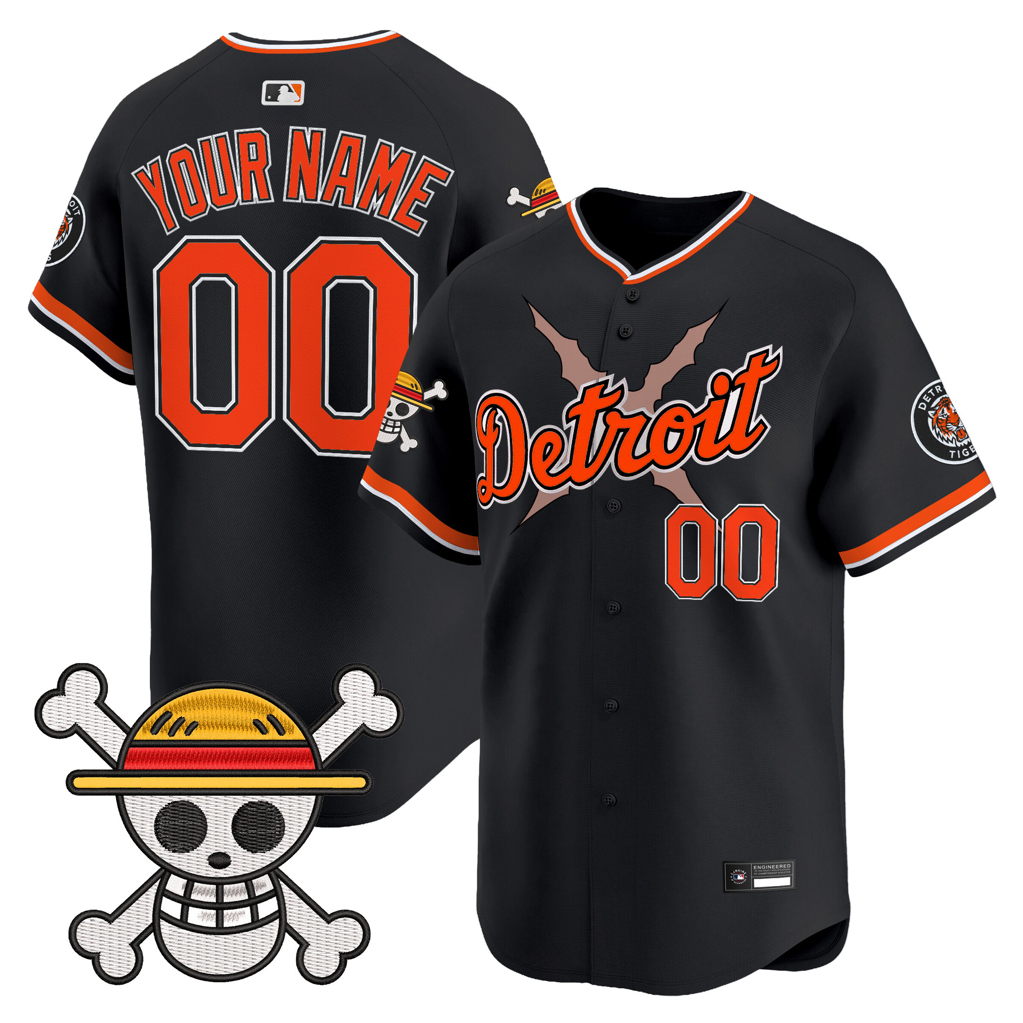 Detroit Tigers x One Piece Vapor Premier Limited Custom Jersey - Stitched - Image 4