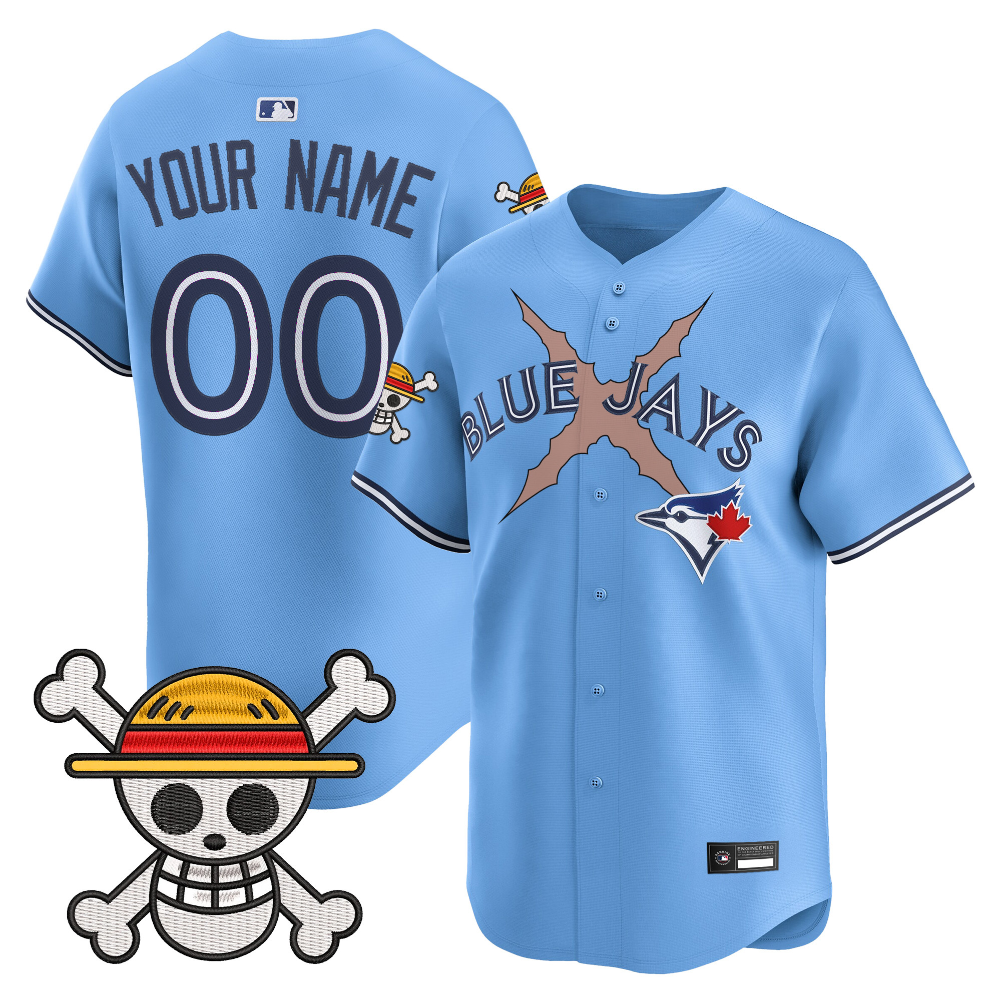 Blue Jays x One Piece Vapor Premier Limited Custom Jersey - Stitched - Image 2
