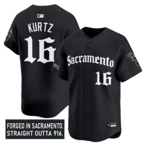 Men's Athletics 'Sacramento Gothic Edition' Vapor Premier Limited Jersey - All Stitched