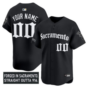 Athletics 'Sacramento Gothic Edition' Vapor Premier Limited Custom Jersey - All Stitched