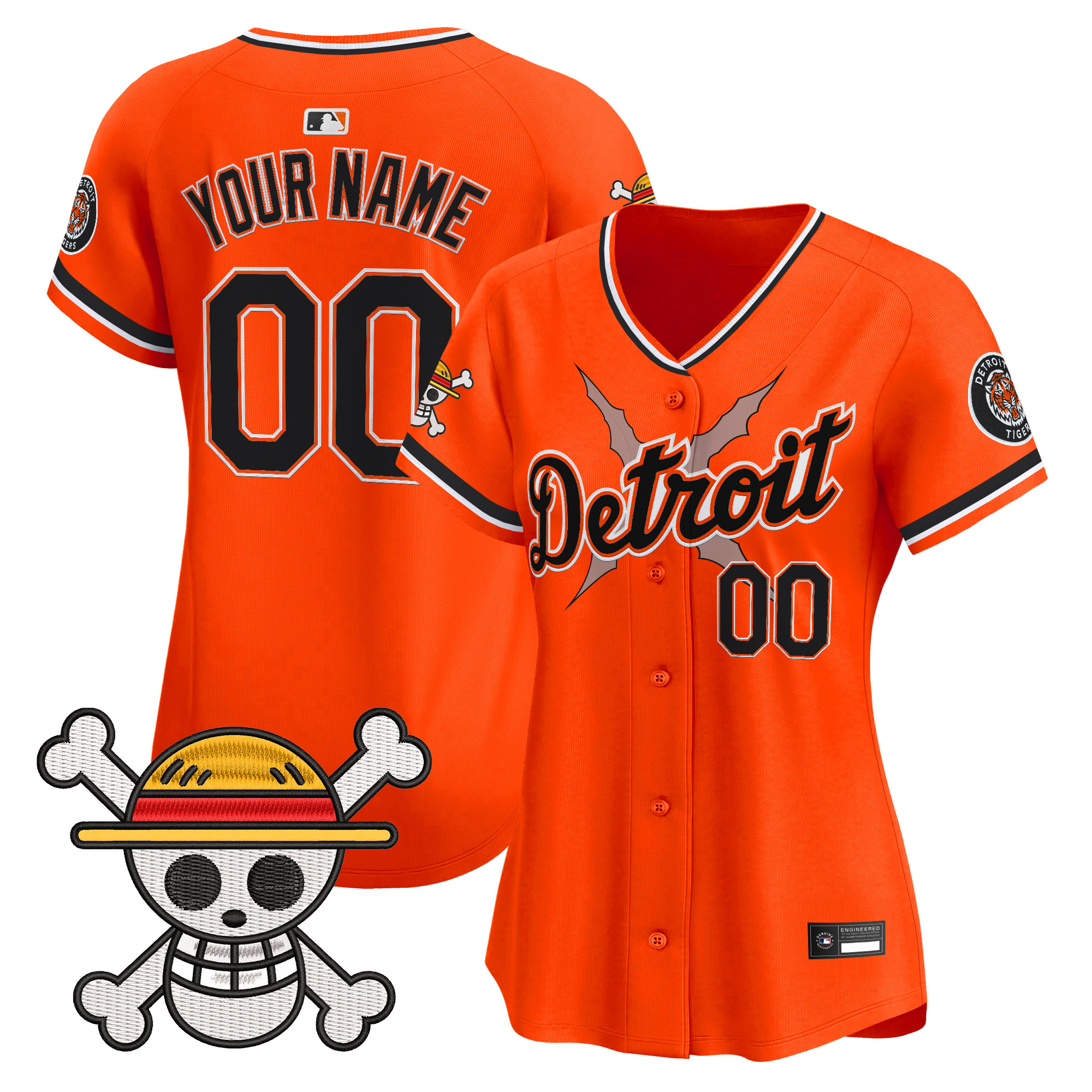 Detroit Tigers x One Piece Vapor Premier Limited Custom Jersey - Stitched - Image 8