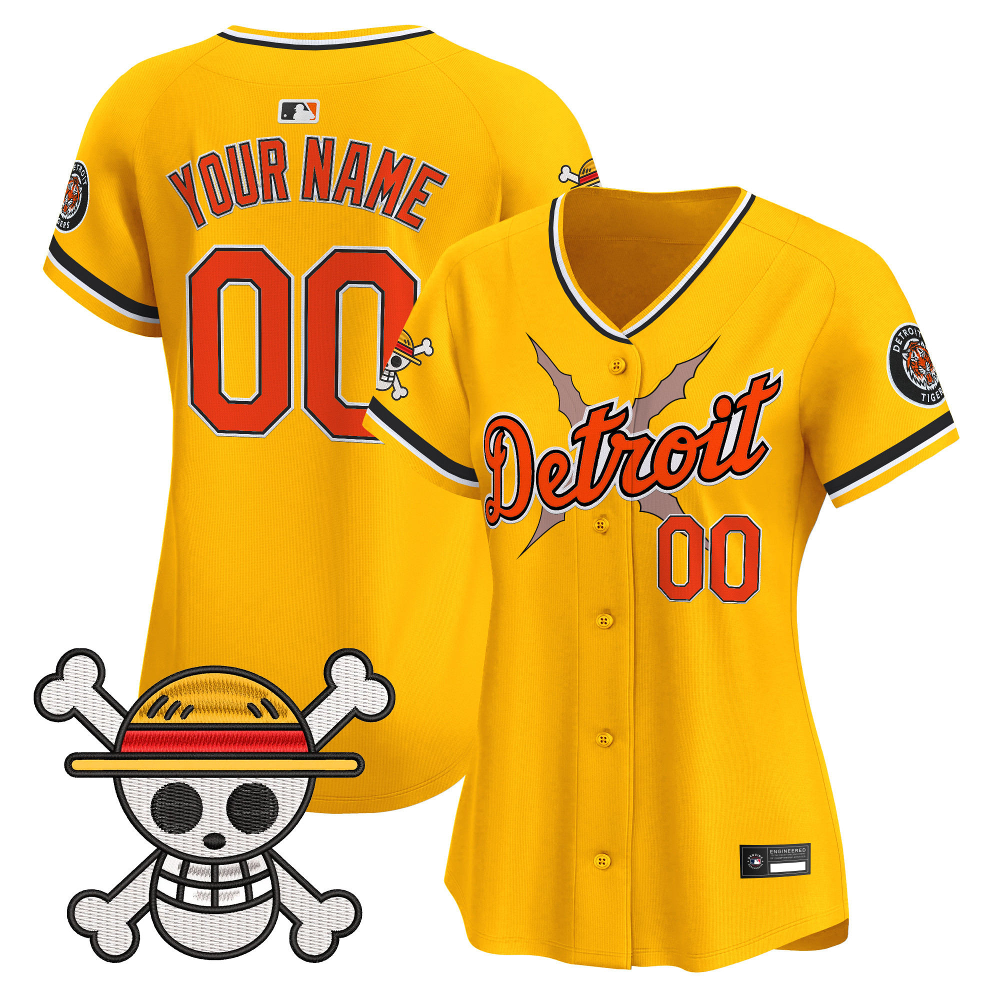 Detroit Tigers x One Piece Vapor Premier Limited Custom Jersey - Stitched - Image 10