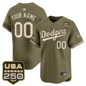 Los Angeles Dodgers 2026 Armed Forces Day Vapor Premier Limited Custom Jersey - All Stitched