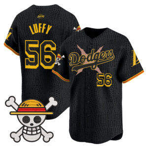 Men's Los Angeles Dodgers x One Piece x Mamba Vapor Premier Limited Jersey - Stitched