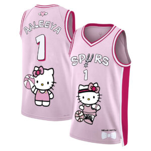 Aaleeyah #1 San Antonio Spurs Hello Kitty Jersey - All Printed