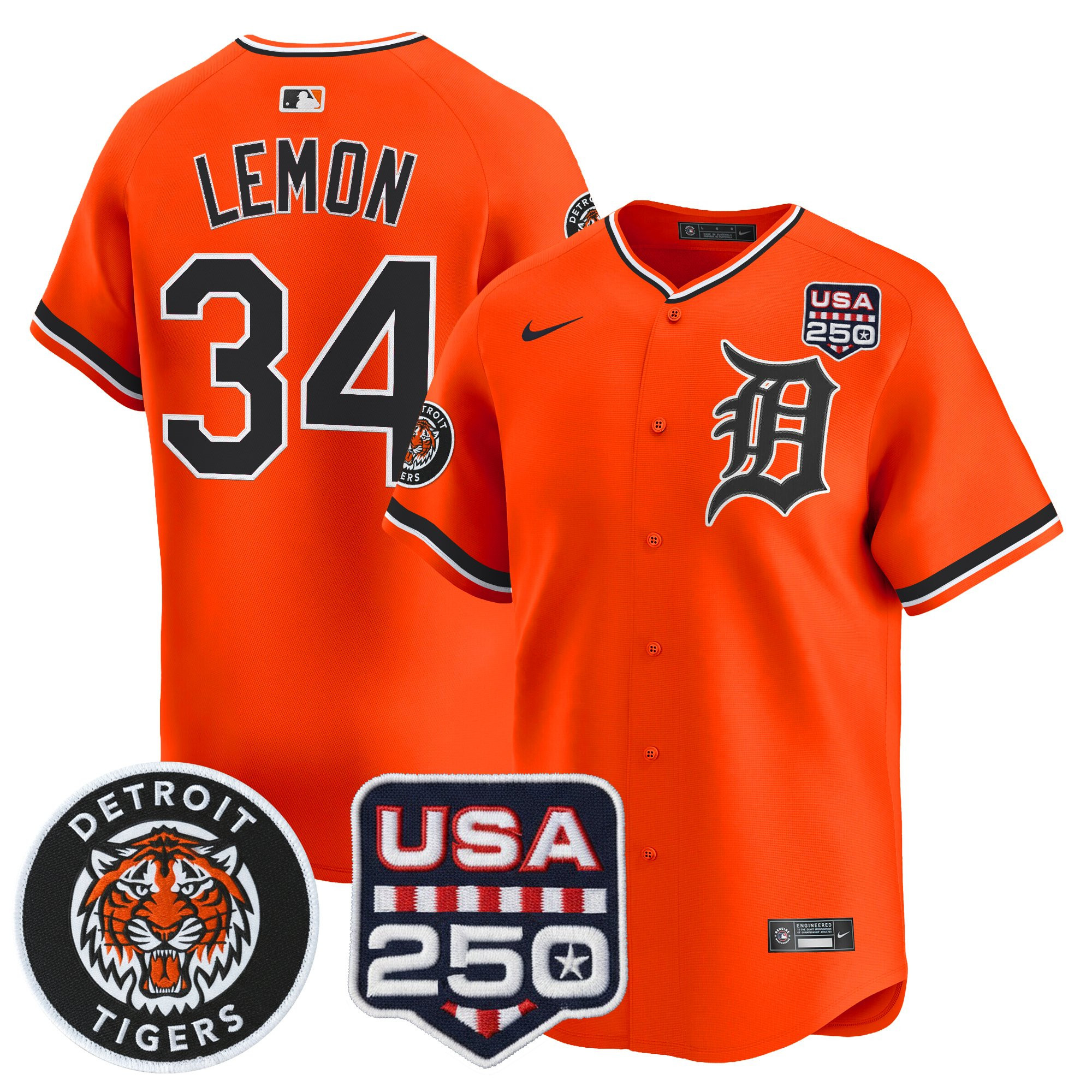 Youth's Detroit Tigers 2026 Alternate Vapor Premier Limited Jersey - 250America Patch - All Stitched - Image 14