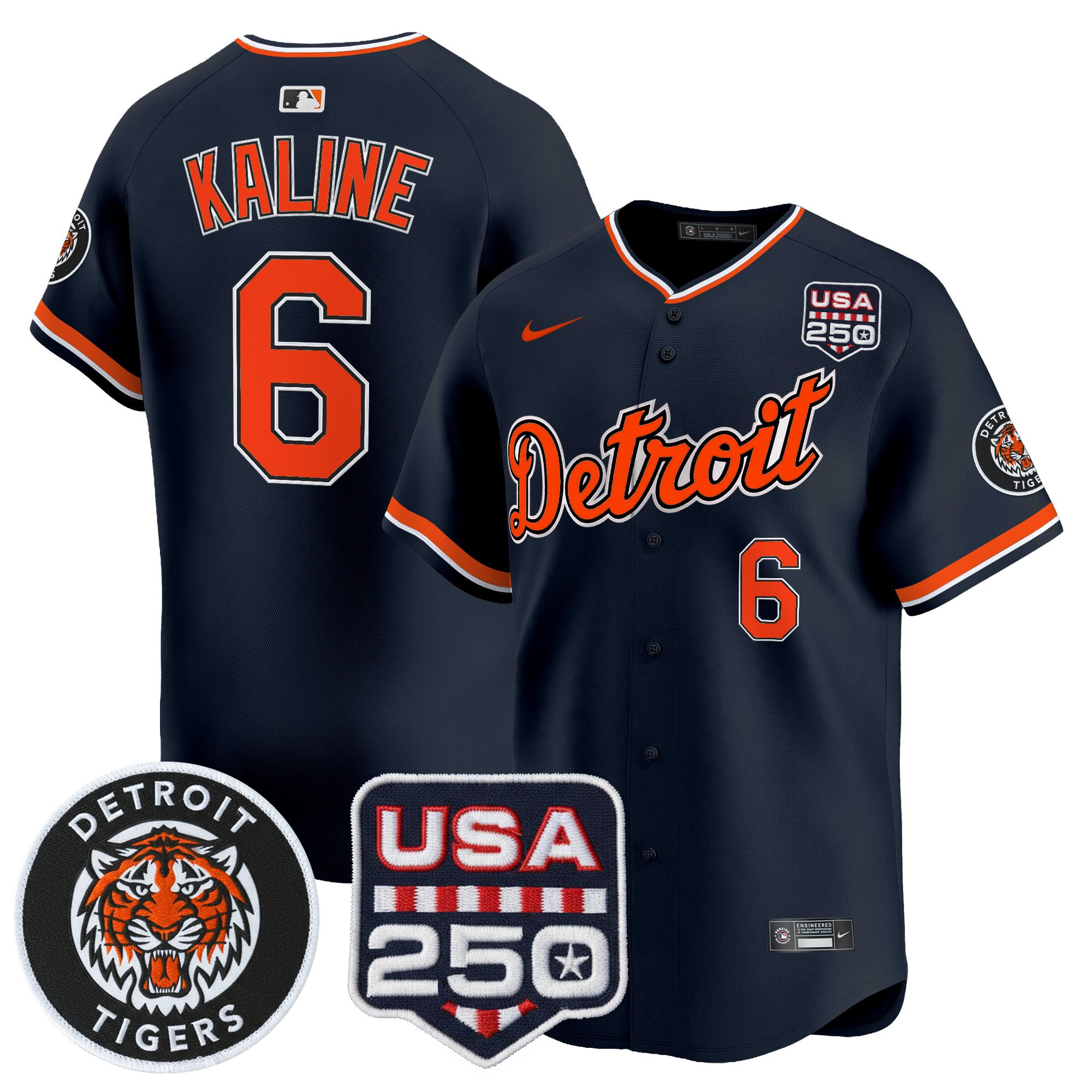 Youth's Detroit Tigers 2026 Alternate Vapor Premier Limited Jersey - 250America Patch - All Stitched - Image 42