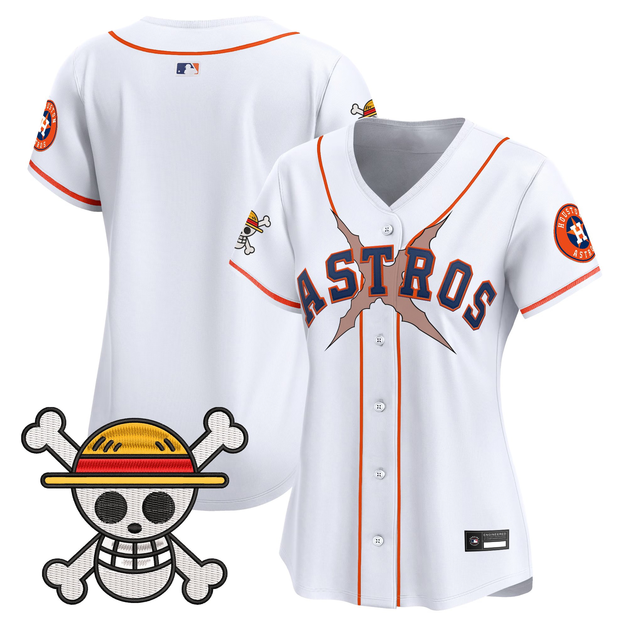 Women's Houston Astros x One Piece Vapor Premier Limited Jersey - Stitched - Image 22
