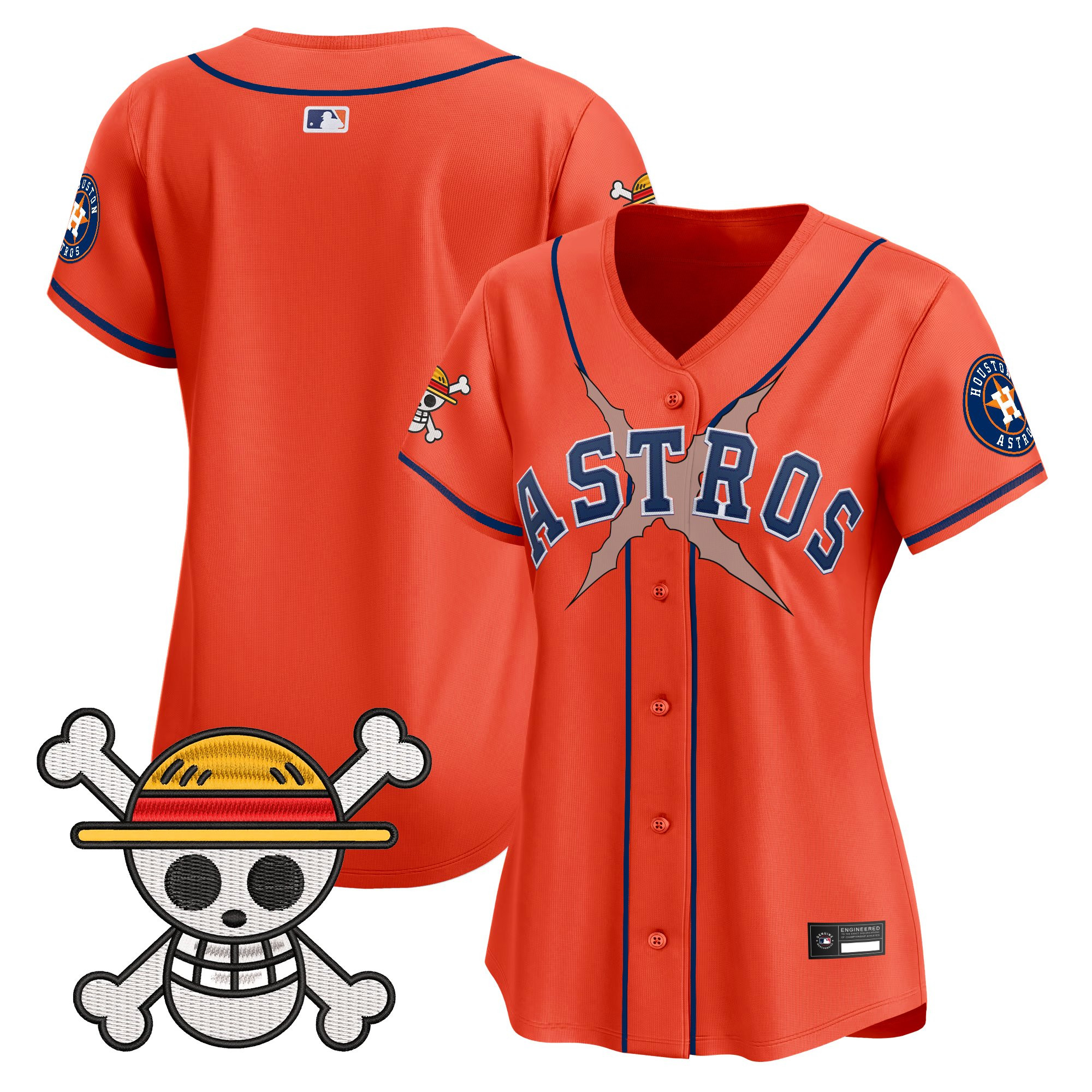 Women's Houston Astros x One Piece Vapor Premier Limited Jersey - Stitched - Image 33