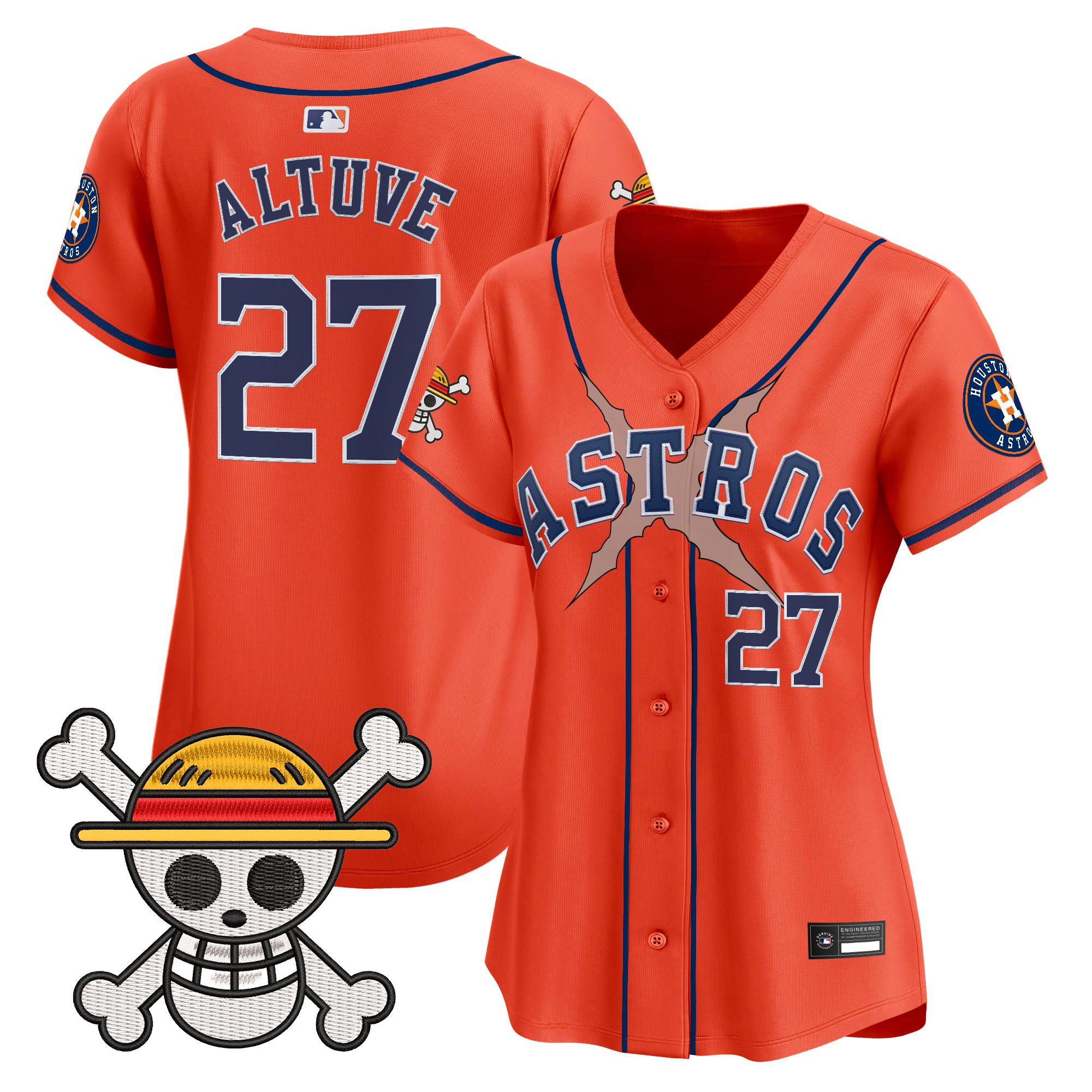 Women's Houston Astros x One Piece Vapor Premier Limited Jersey - Stitched - Image 27