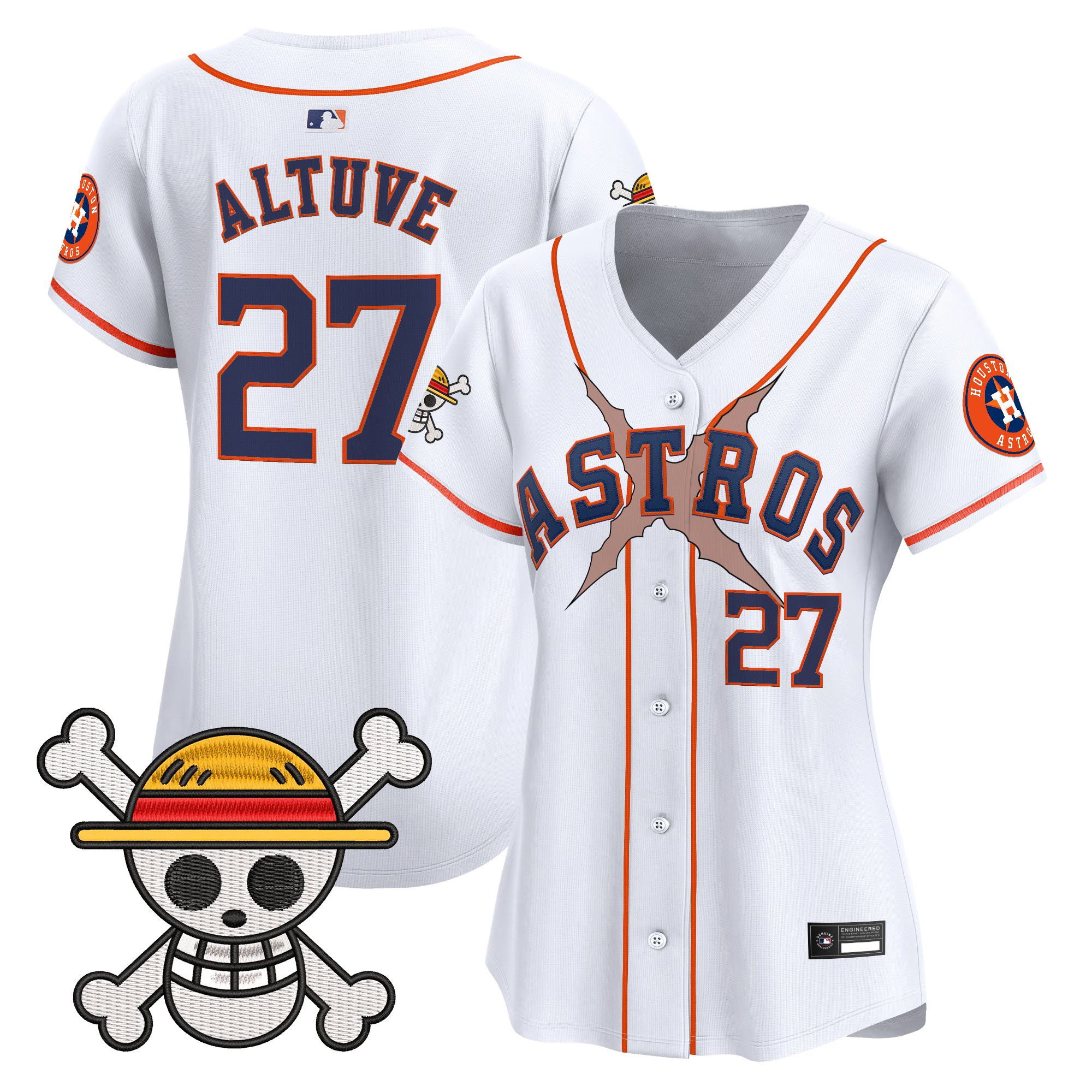 Women's Houston Astros x One Piece Vapor Premier Limited Jersey - Stitched - Image 16