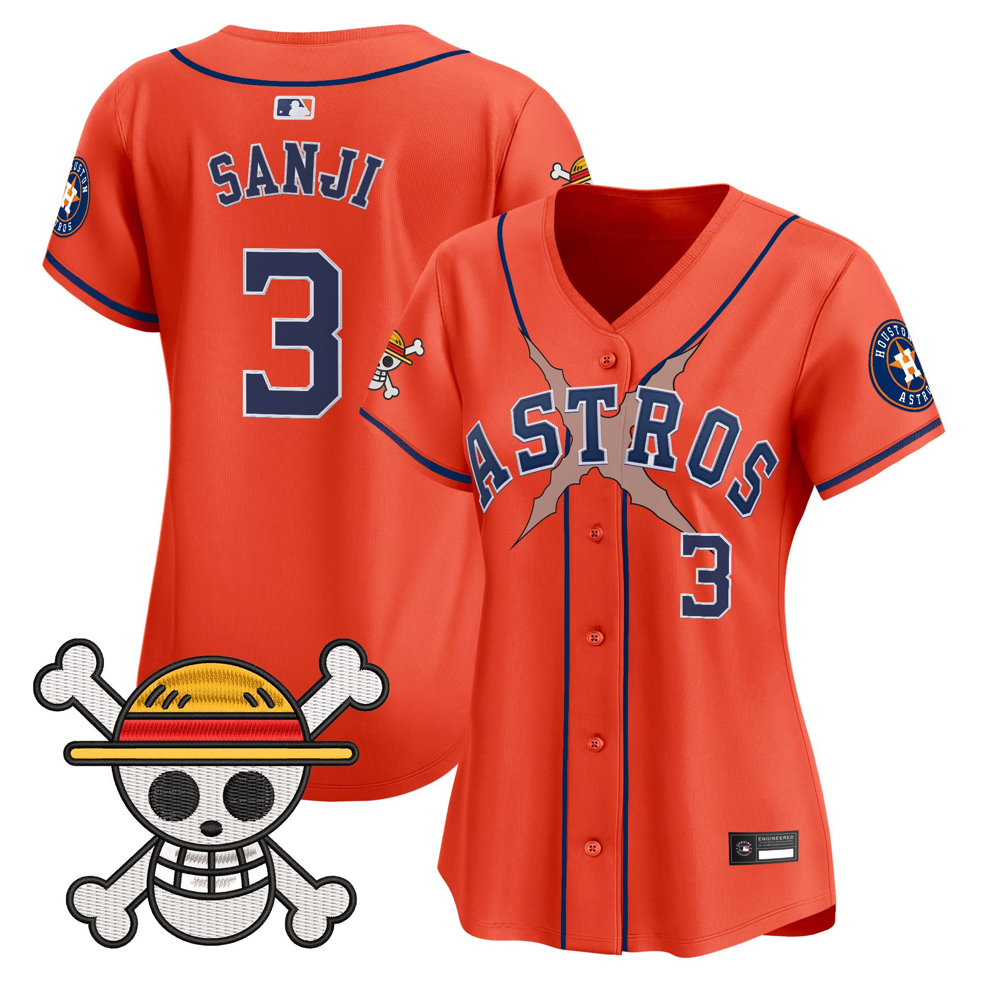 Women's Houston Astros x One Piece Vapor Premier Limited Jersey - Stitched - Image 25