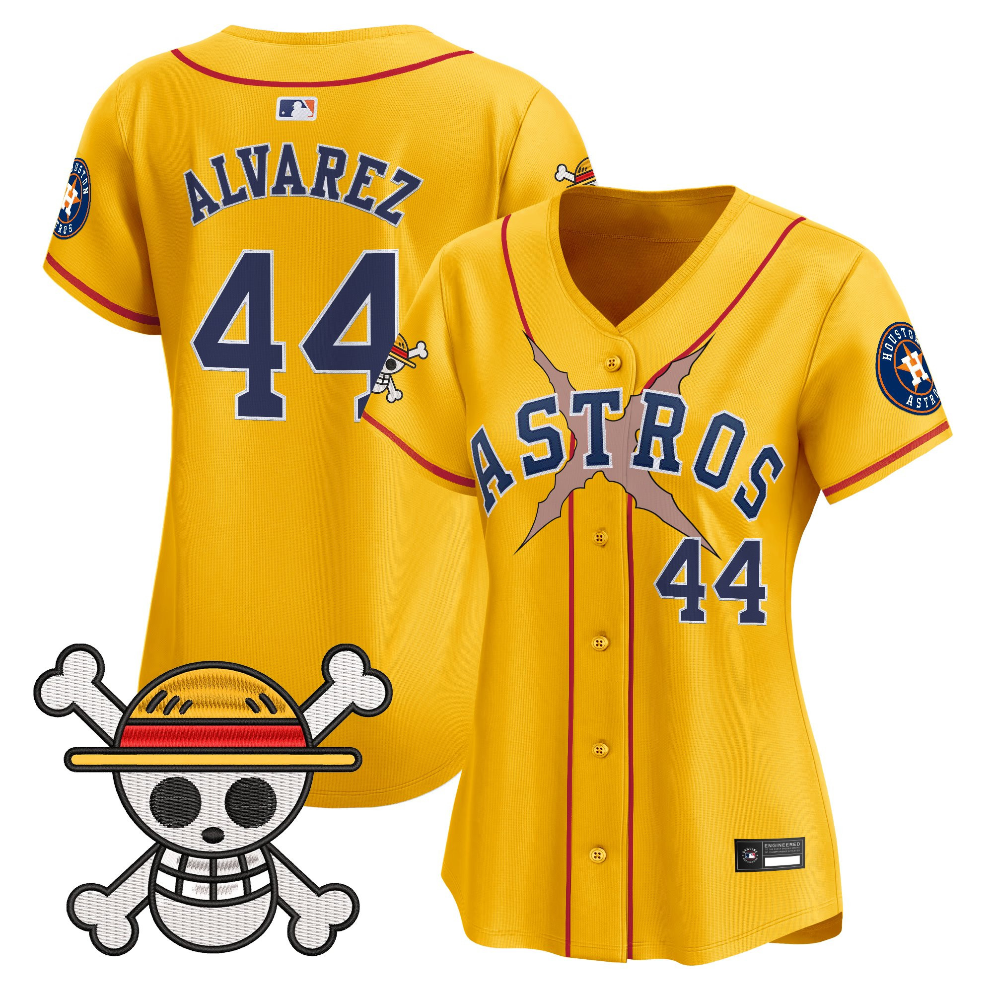 Women's Houston Astros x One Piece Vapor Premier Limited Jersey - Stitched - Image 40
