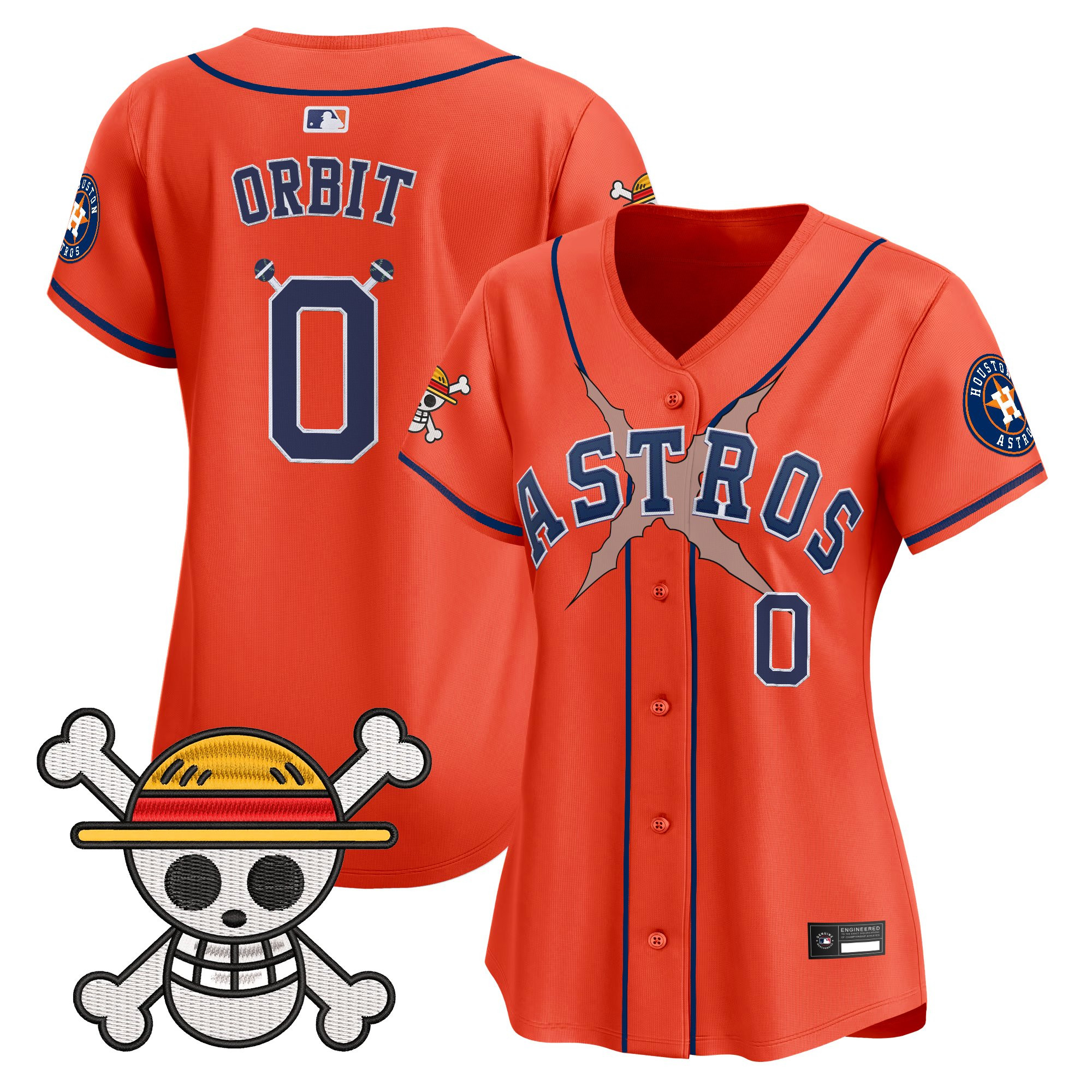 Women's Houston Astros x One Piece Vapor Premier Limited Jersey - Stitched - Image 30