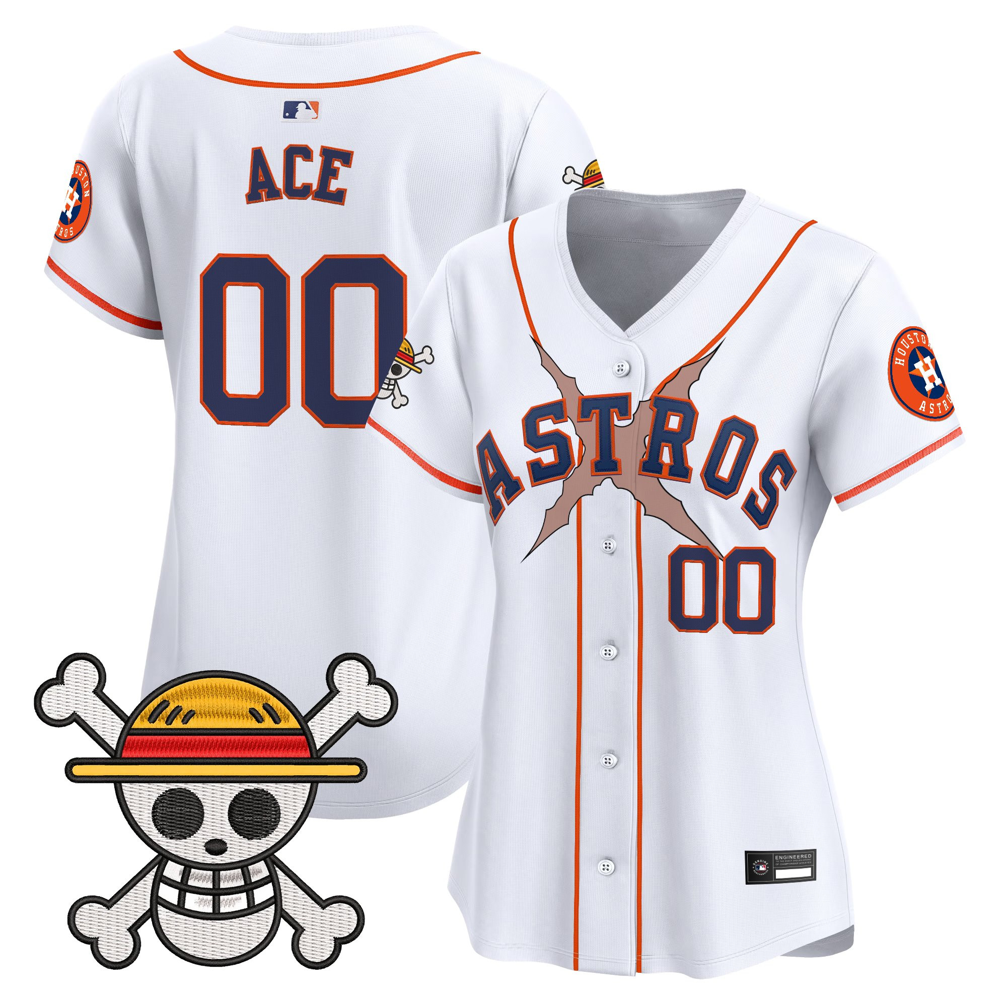 Women's Houston Astros x One Piece Vapor Premier Limited Jersey - Stitched - Image 15