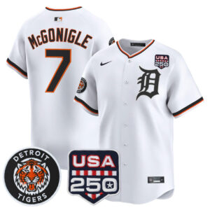 Kevin McGonigle Detroit Tigers 2026 Alternate Vapor Premier Limited Jersey - 250America Patch - All Stitched