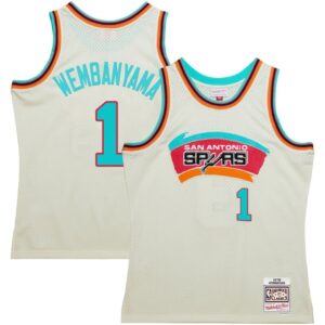 Victor Wembanyama San Antonio Spurs Cream Jersey - All Stitched