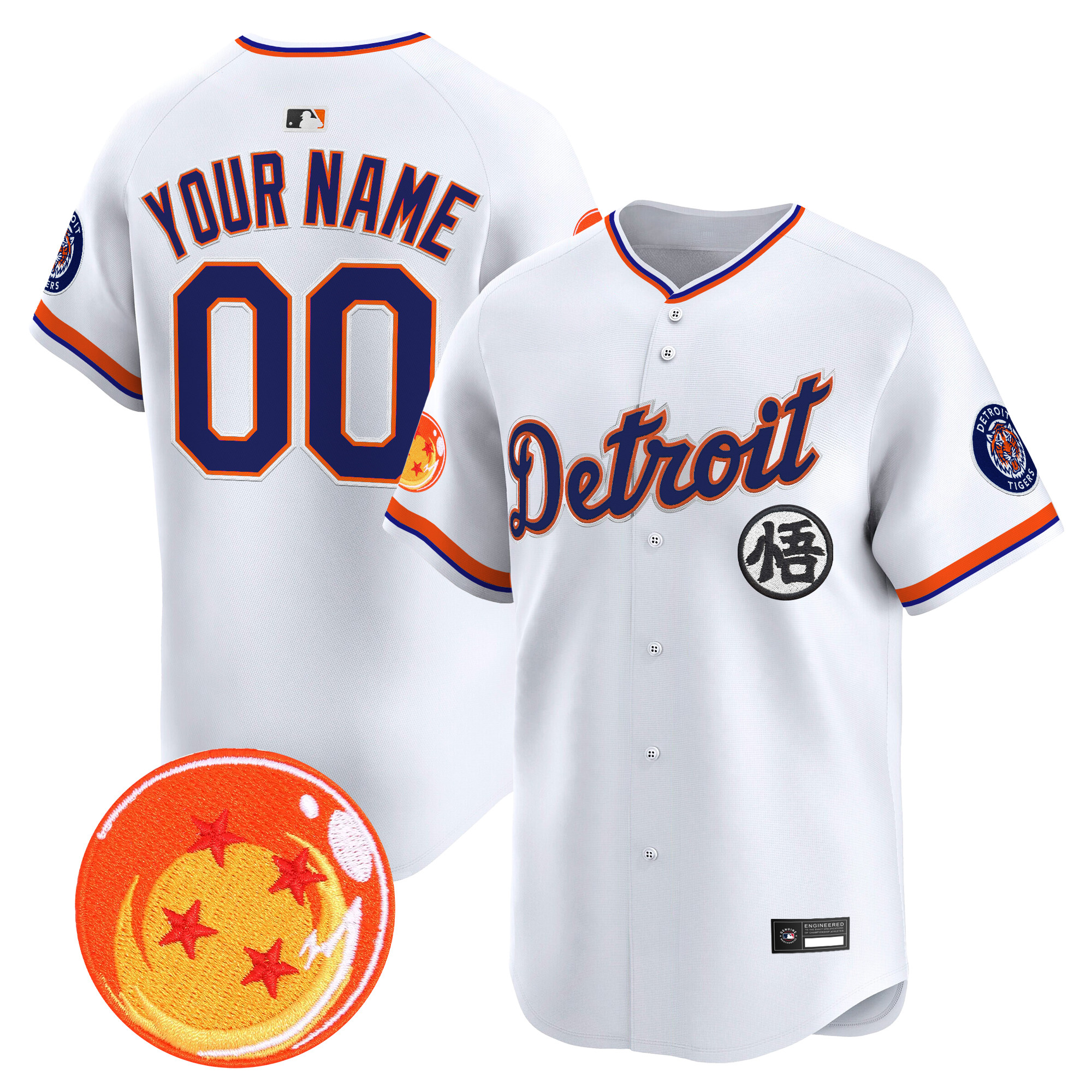 Detroit Tigers x Dragon Ball Vapor Premier Limited Custom Jersey - All Stitched - Image 4