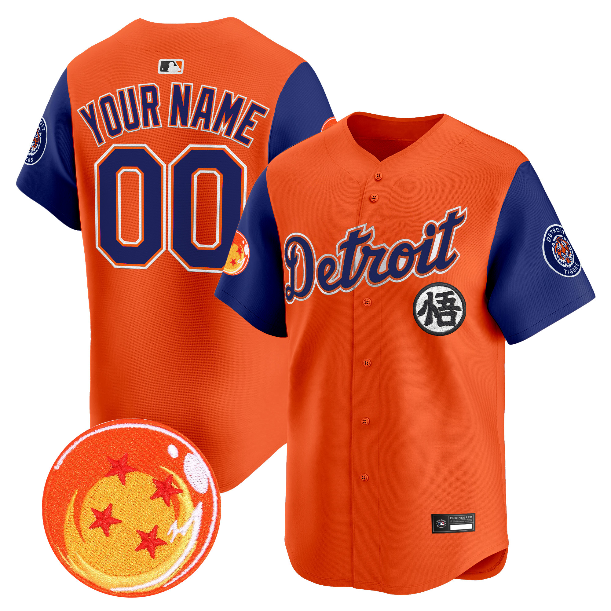 Detroit Tigers x Dragon Ball Vapor Premier Limited Custom Jersey - All Stitched - Image 2