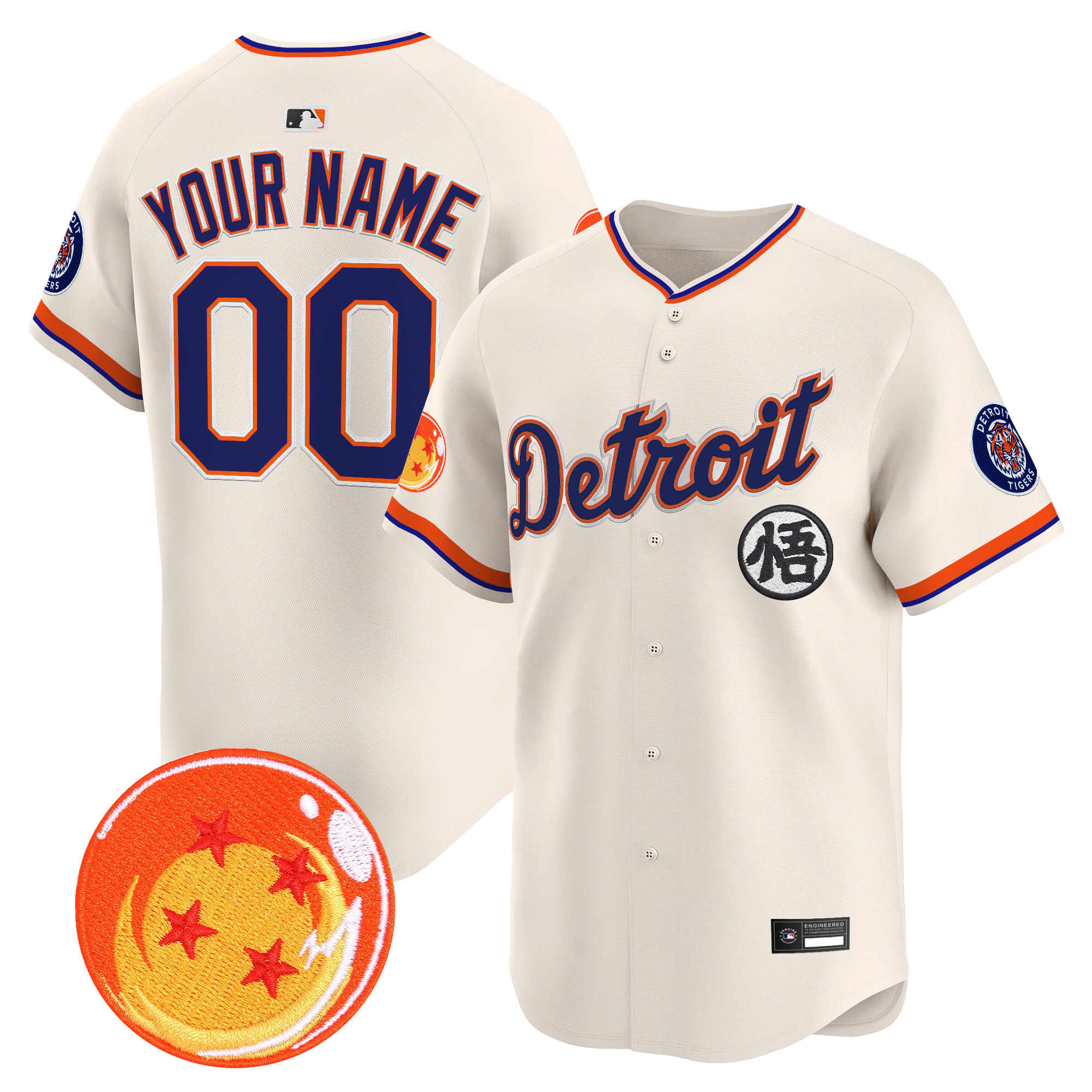 Detroit Tigers x Dragon Ball Vapor Premier Limited Custom Jersey - All Stitched - Image 5