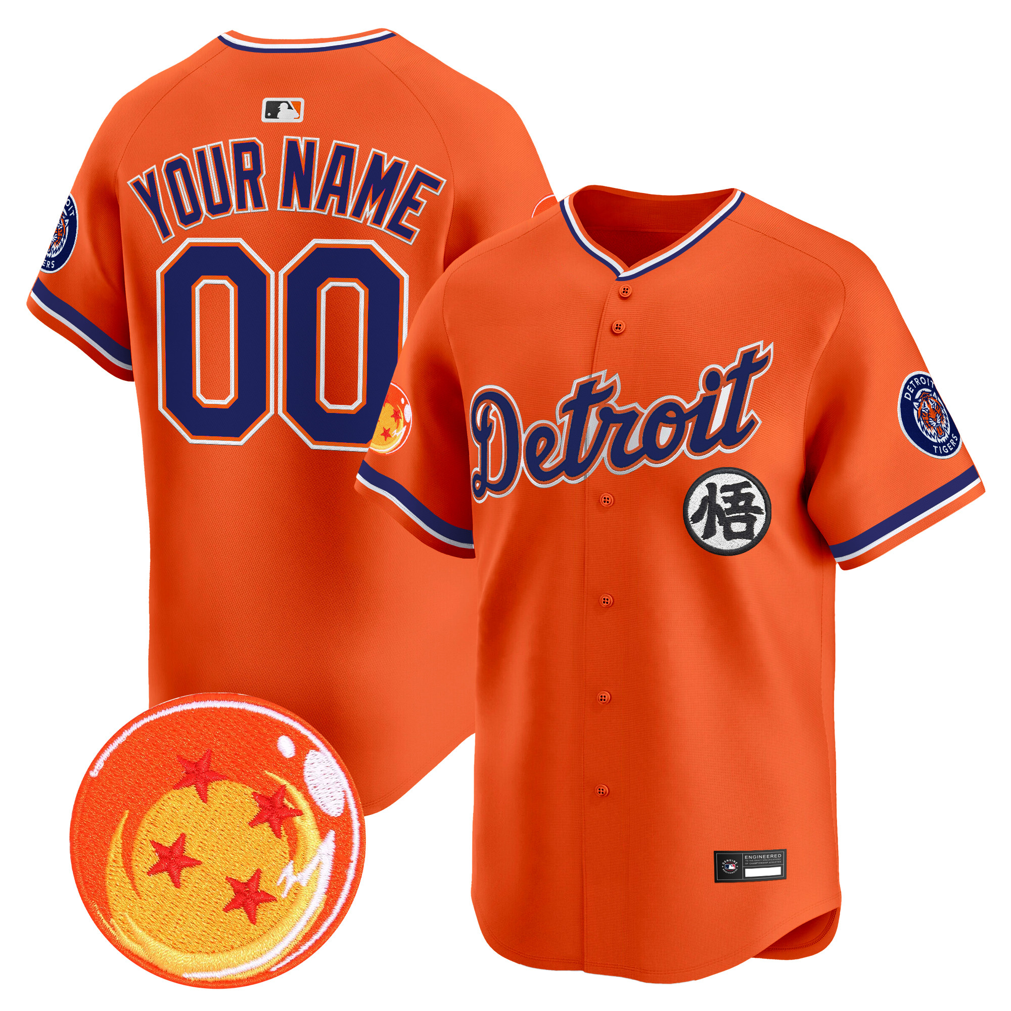Detroit Tigers x Dragon Ball Vapor Premier Limited Custom Jersey - All Stitched