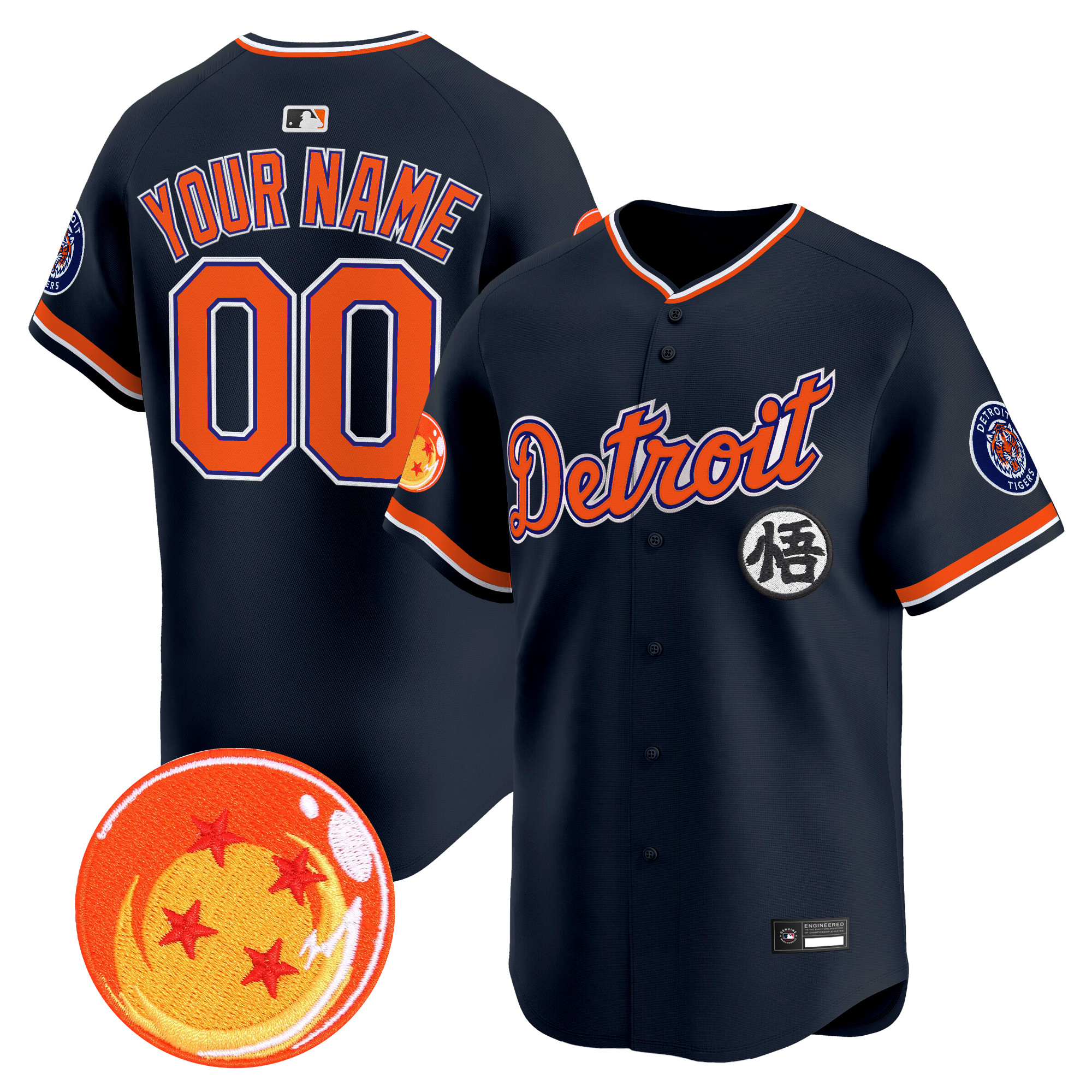 Detroit Tigers x Dragon Ball Vapor Premier Limited Custom Jersey - All Stitched - Image 3