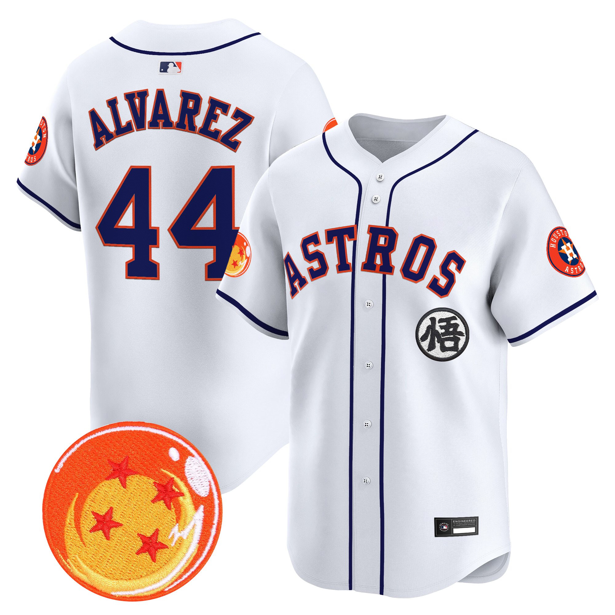 Men's Houston Astros x Dragon Ball Vapor Premier Limited Jersey - All Stitched - Image 29