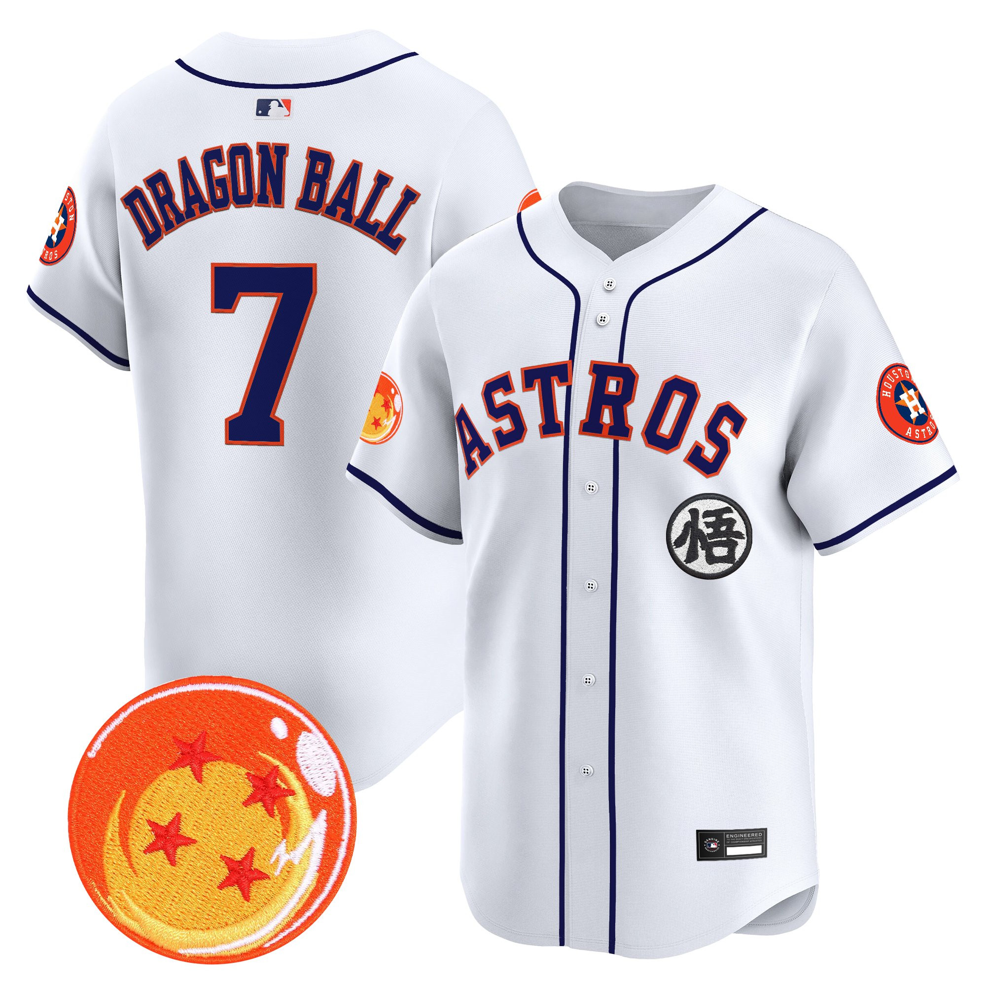 Men's Houston Astros x Dragon Ball Vapor Premier Limited Jersey - All Stitched - Image 24