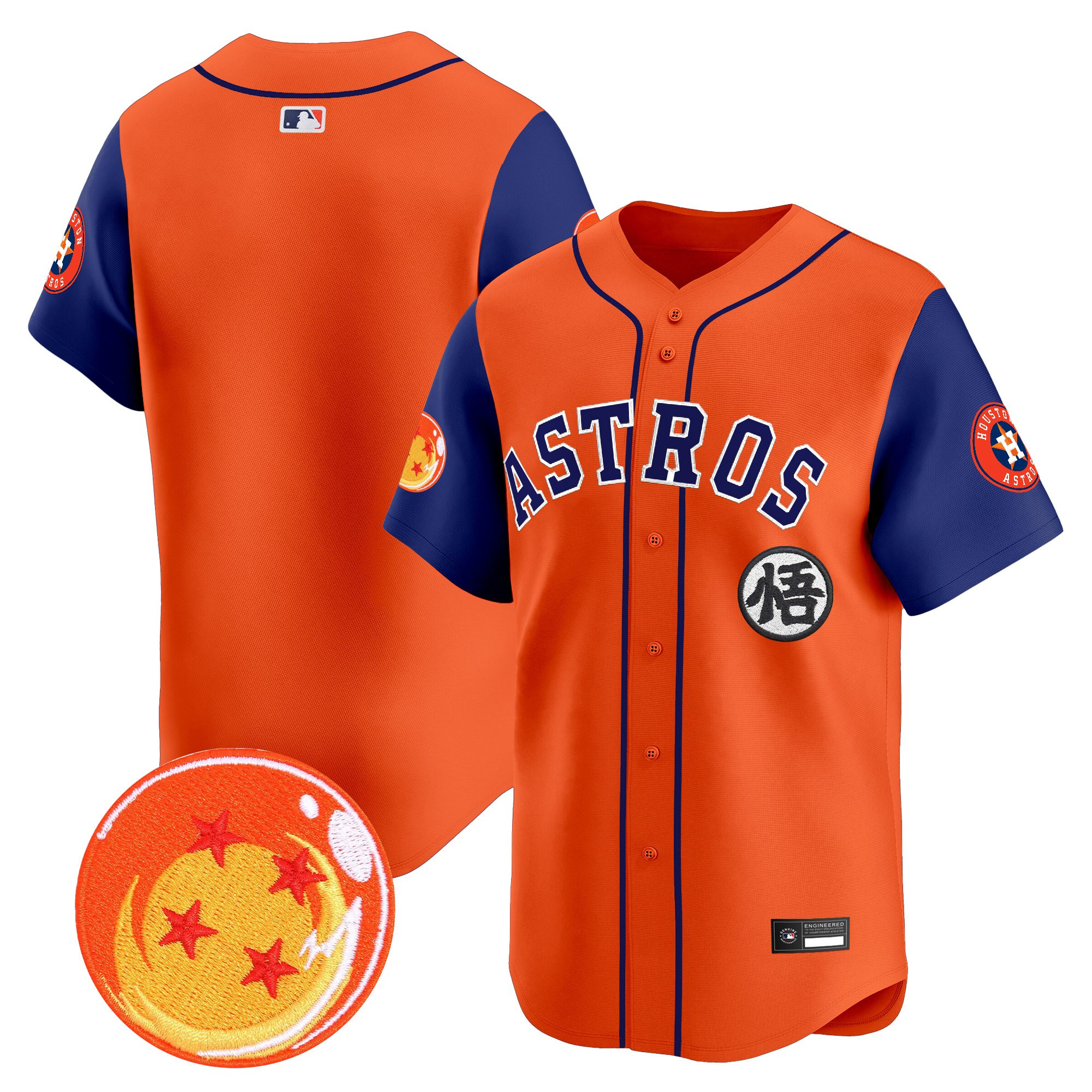Men's Houston Astros x Dragon Ball Vapor Premier Limited Jersey - All Stitched - Image 22