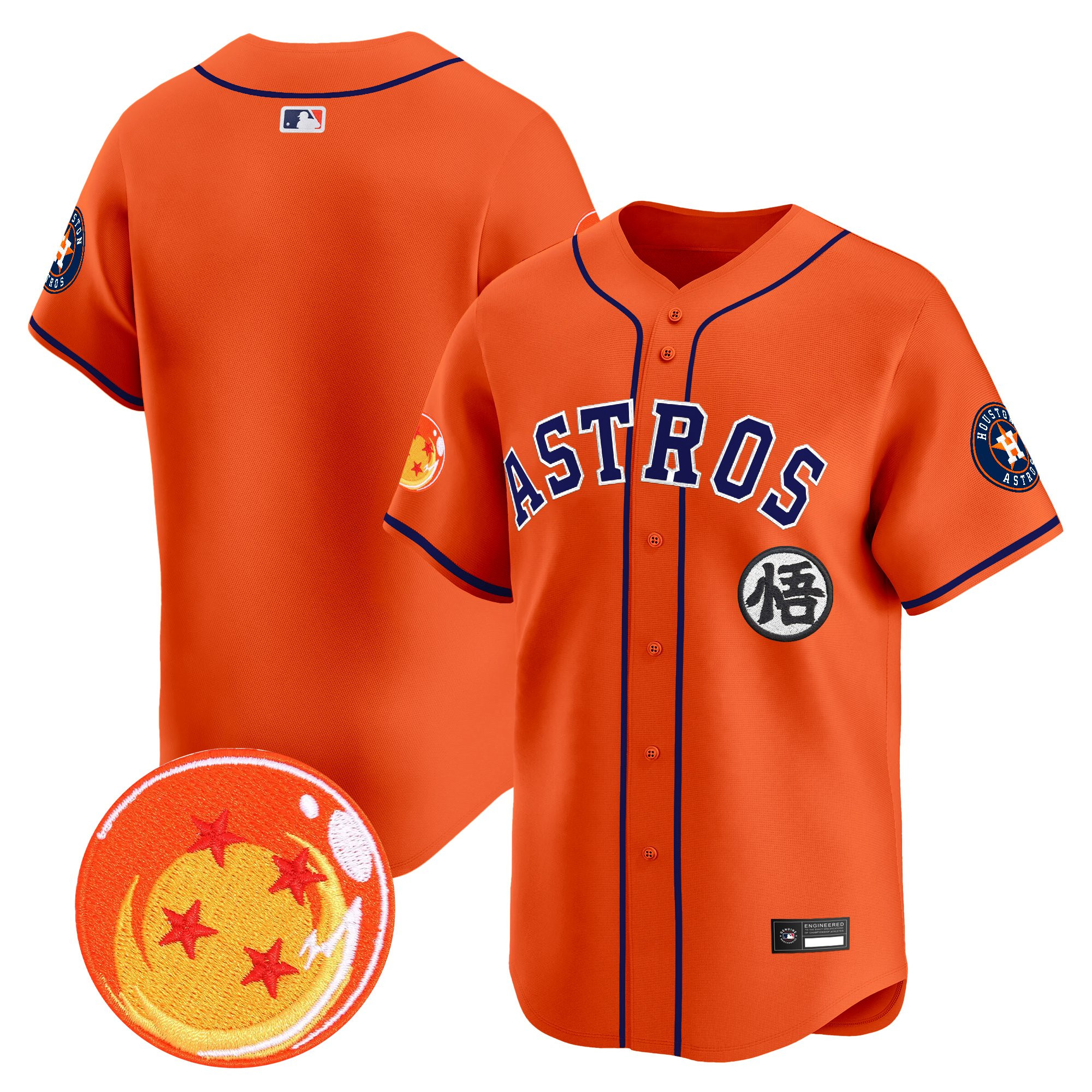 Men's Houston Astros x Dragon Ball Vapor Premier Limited Jersey - All Stitched - Image 11