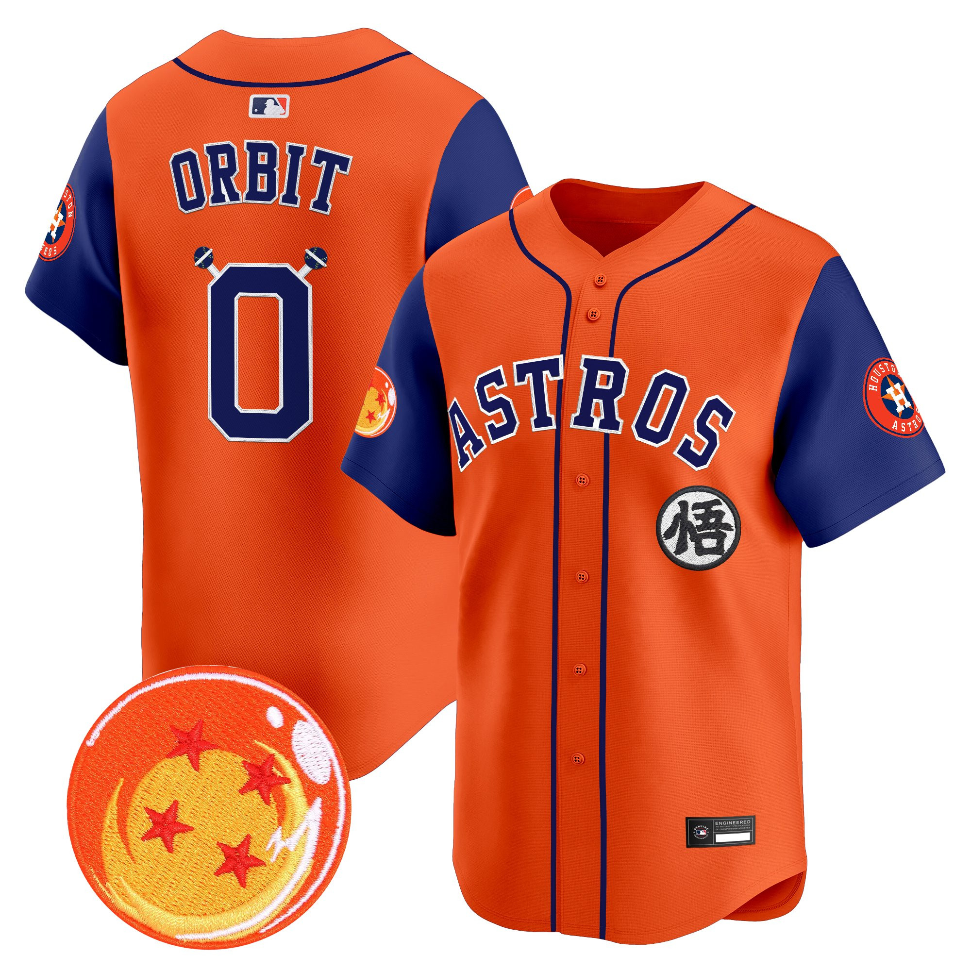 Men's Houston Astros x Dragon Ball Vapor Premier Limited Jersey - All Stitched - Image 19