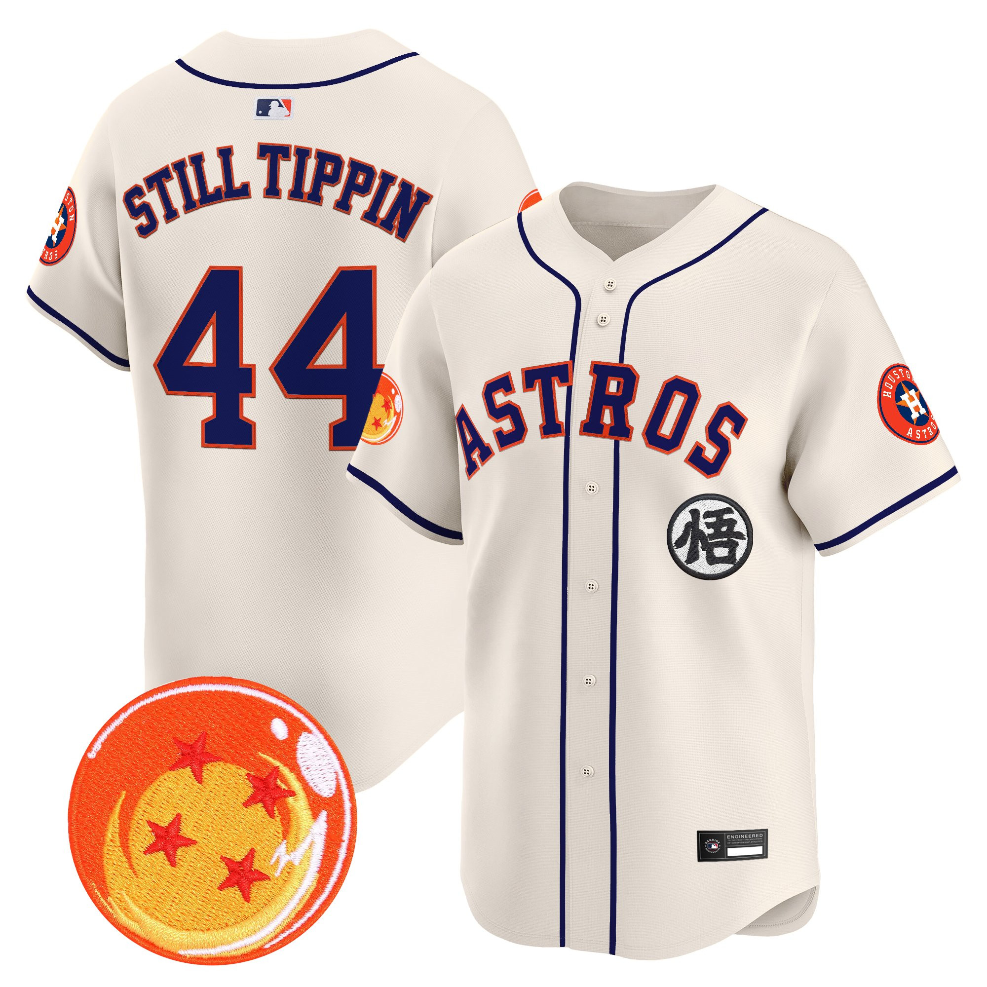 Men's Houston Astros x Dragon Ball Vapor Premier Limited Jersey - All Stitched - Image 54