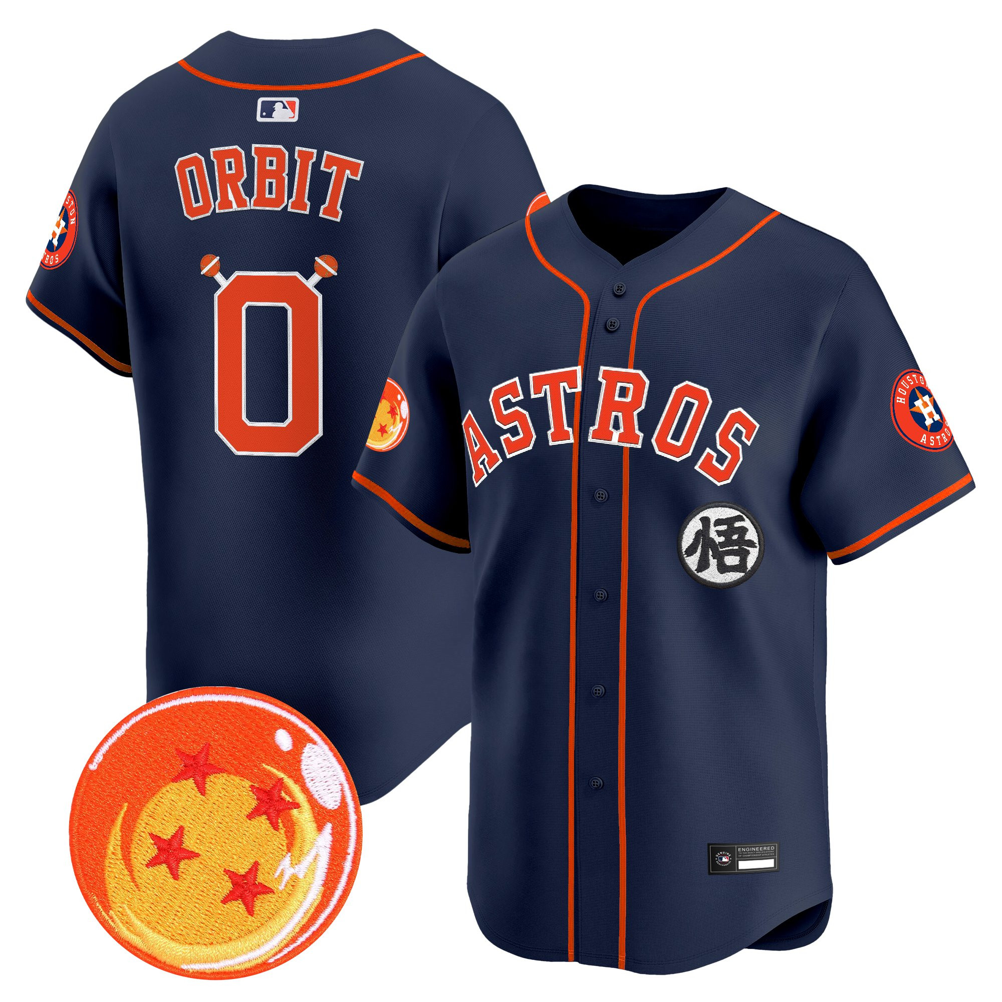 Men's Houston Astros x Dragon Ball Vapor Premier Limited Jersey - All Stitched - Image 41