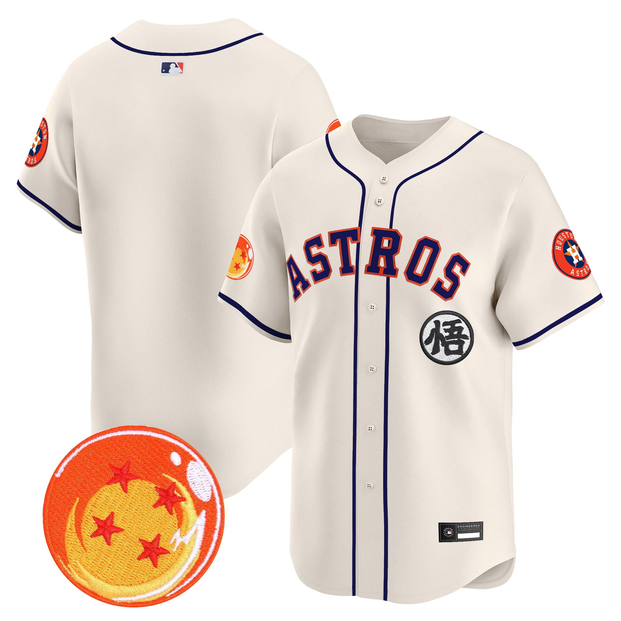 Men's Houston Astros x Dragon Ball Vapor Premier Limited Jersey - All Stitched - Image 55