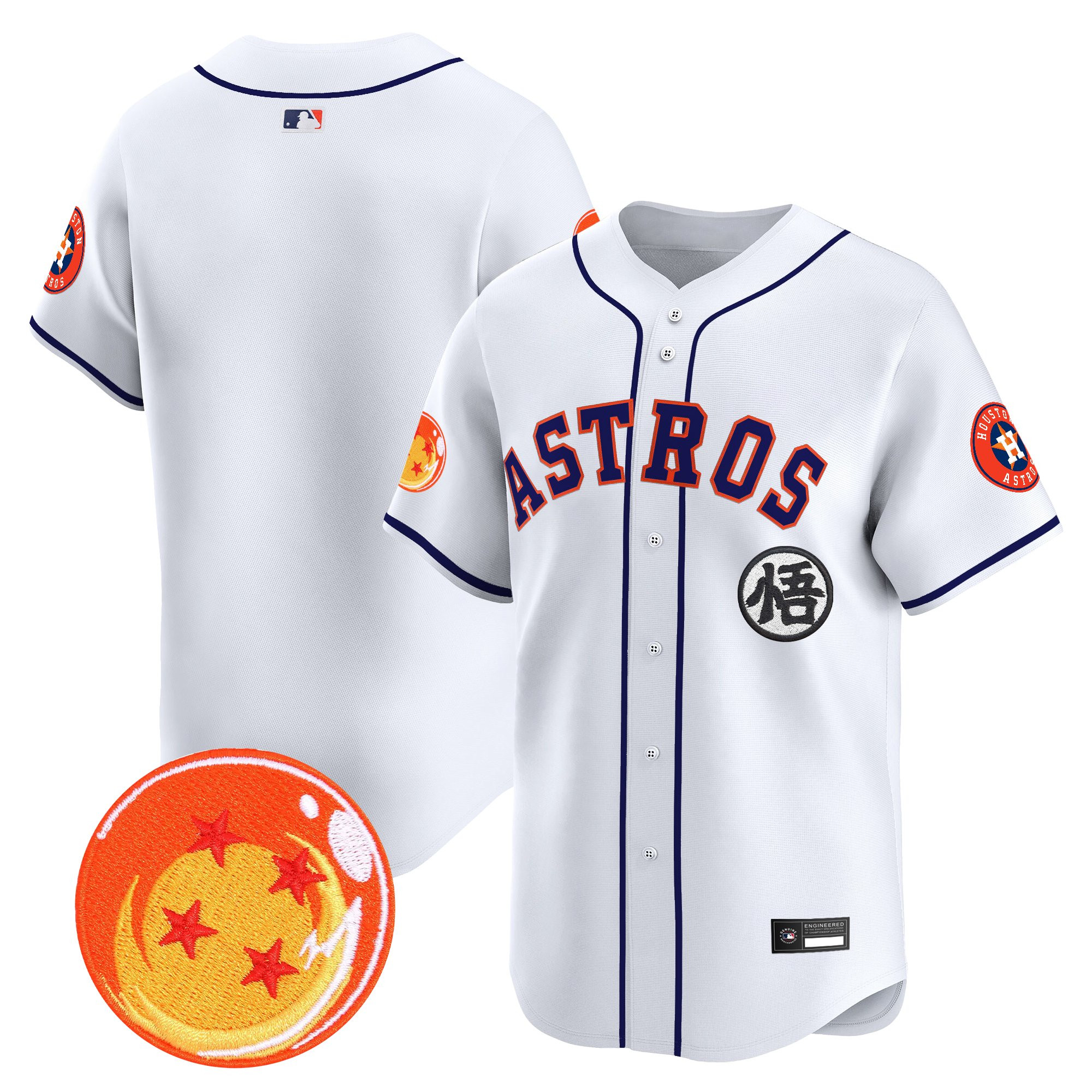 Men's Houston Astros x Dragon Ball Vapor Premier Limited Jersey - All Stitched - Image 33