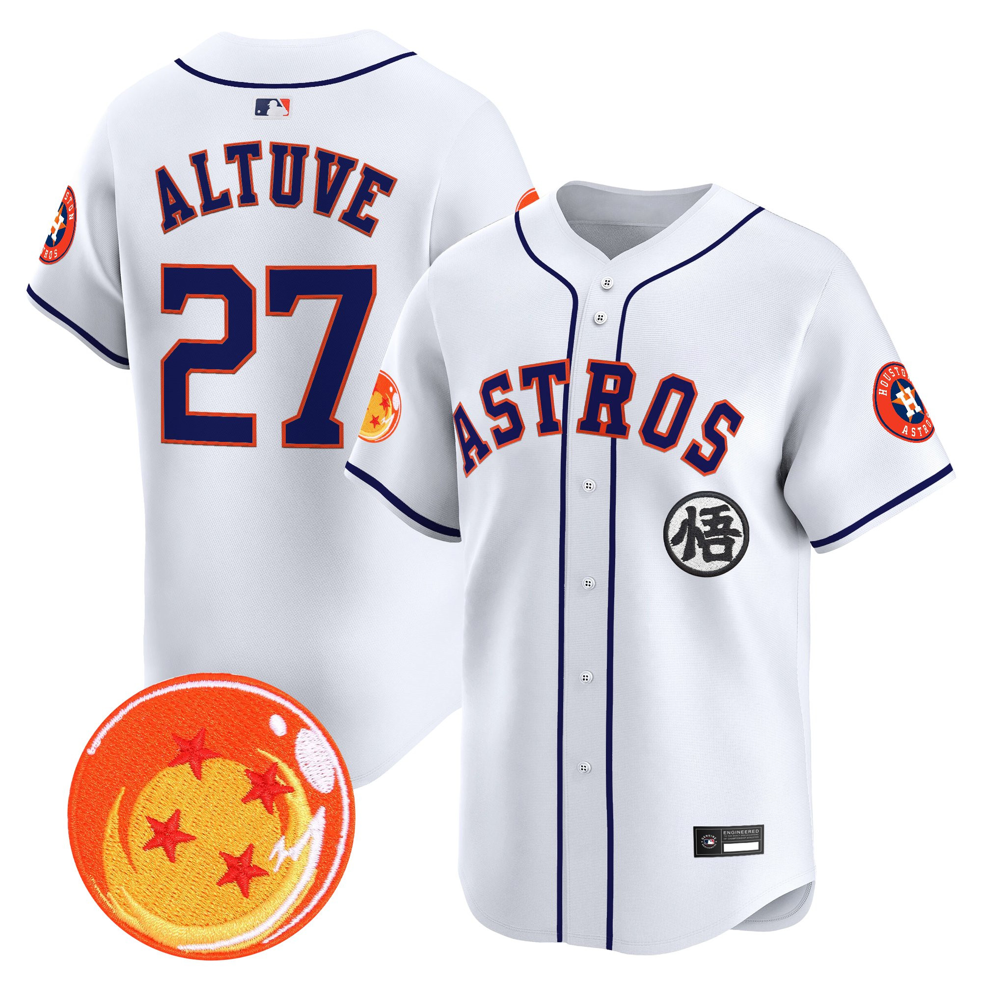 Men's Houston Astros x Dragon Ball Vapor Premier Limited Jersey - All Stitched - Image 27