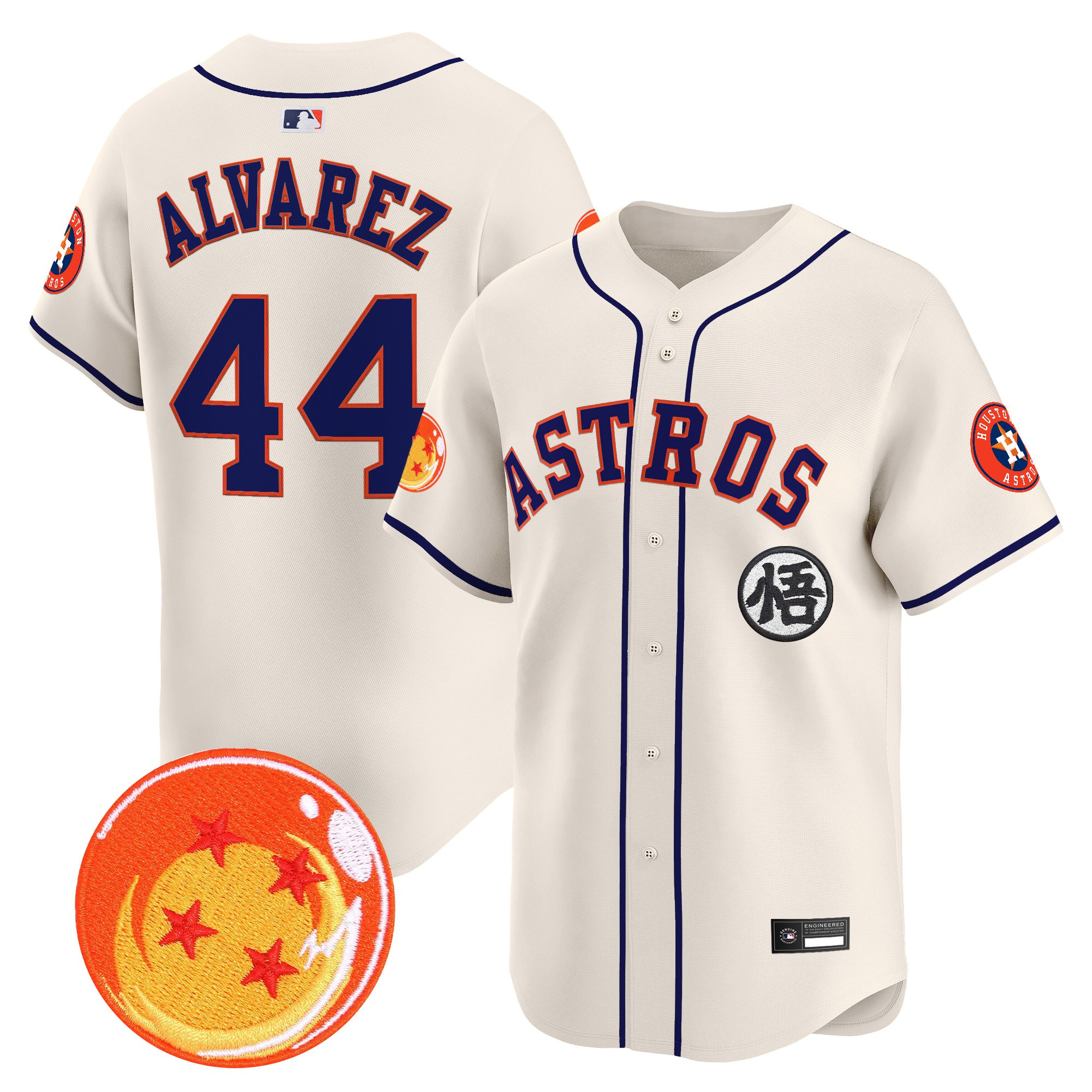 Men's Houston Astros x Dragon Ball Vapor Premier Limited Jersey - All Stitched - Image 51