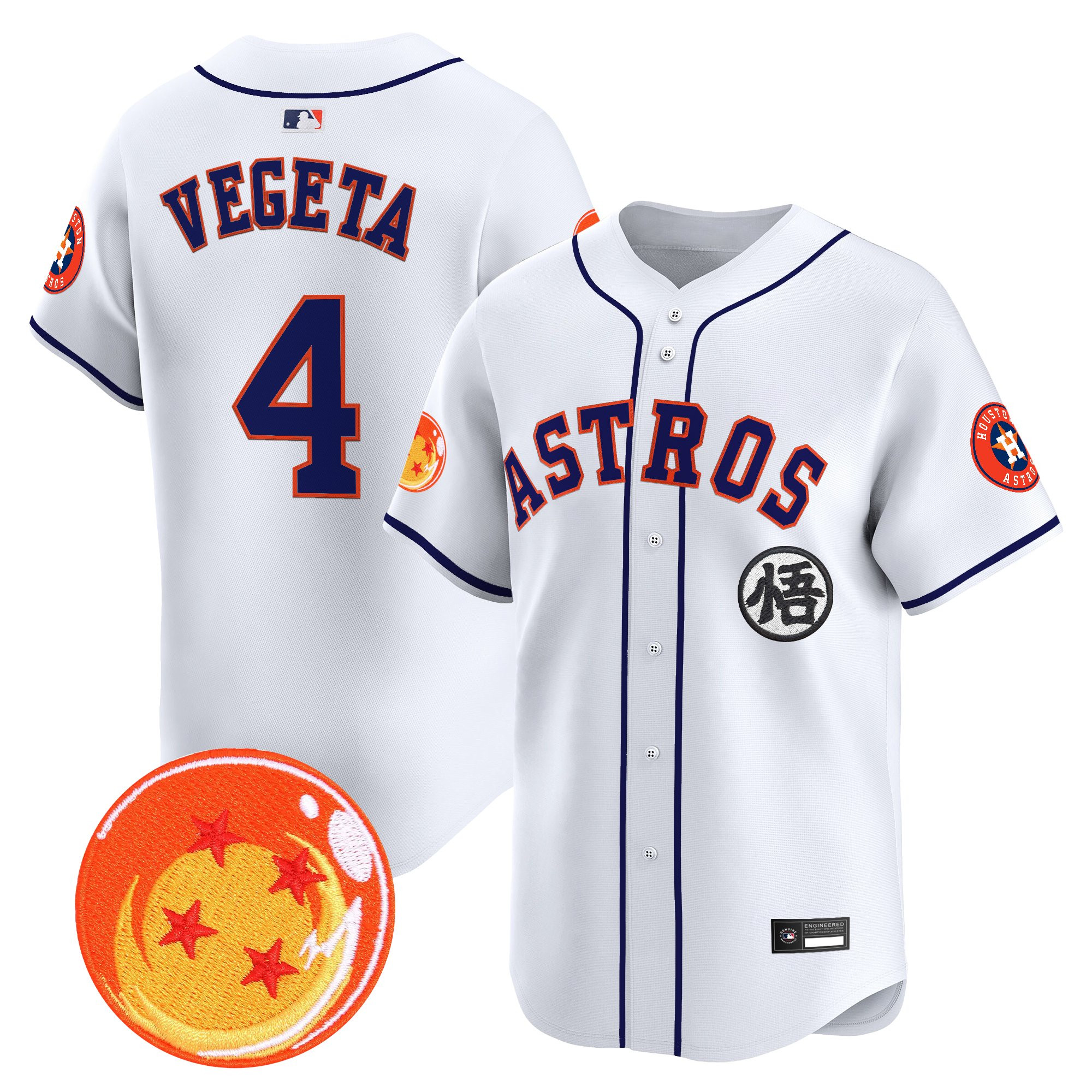 Men's Houston Astros x Dragon Ball Vapor Premier Limited Jersey - All Stitched - Image 25