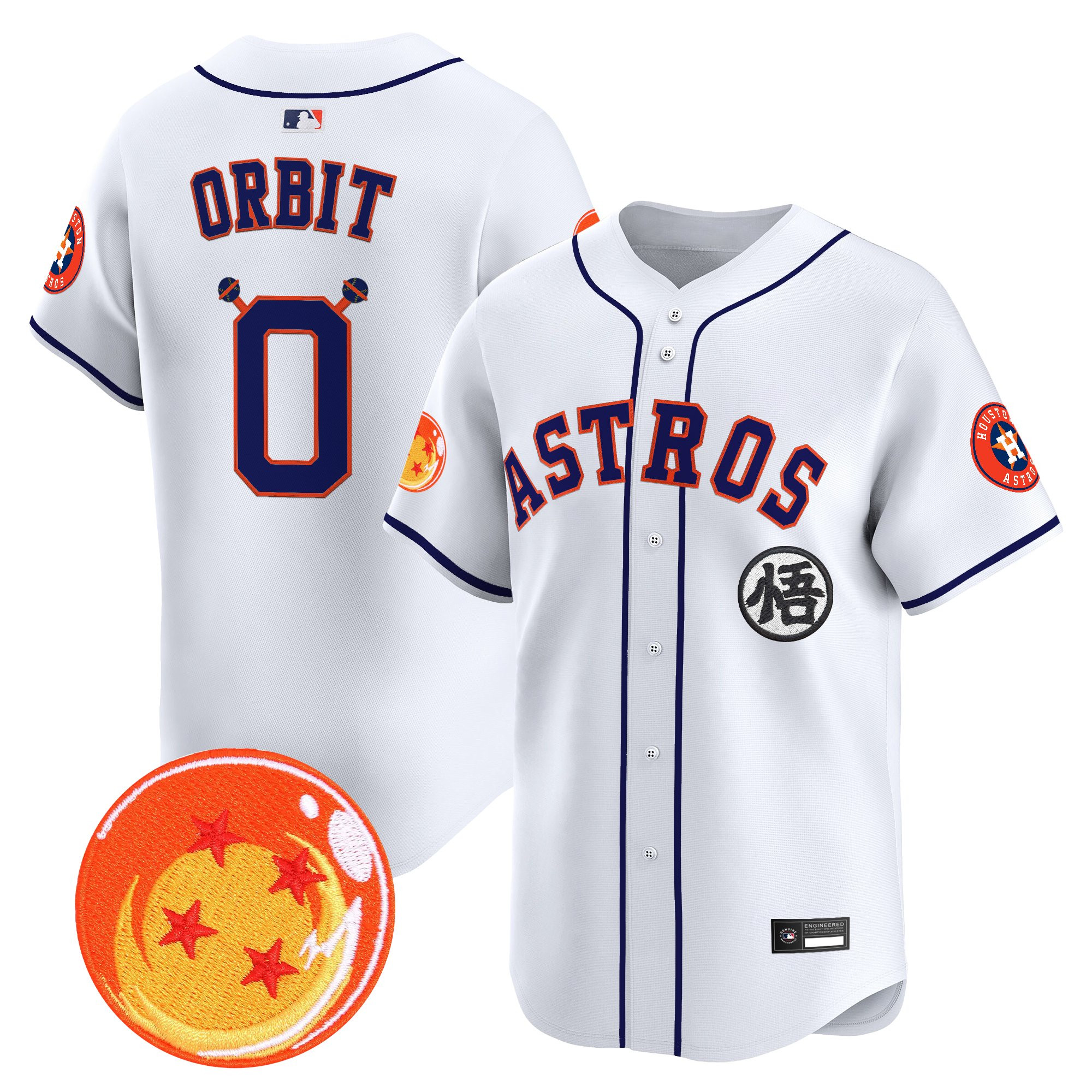 Men's Houston Astros x Dragon Ball Vapor Premier Limited Jersey - All Stitched - Image 30