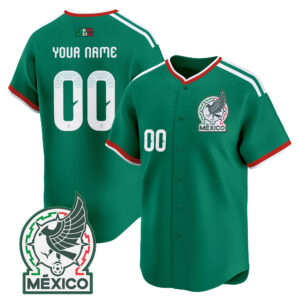 Mexico 2026 National Team Vapor Custom Baseball Jersey - All Stitched