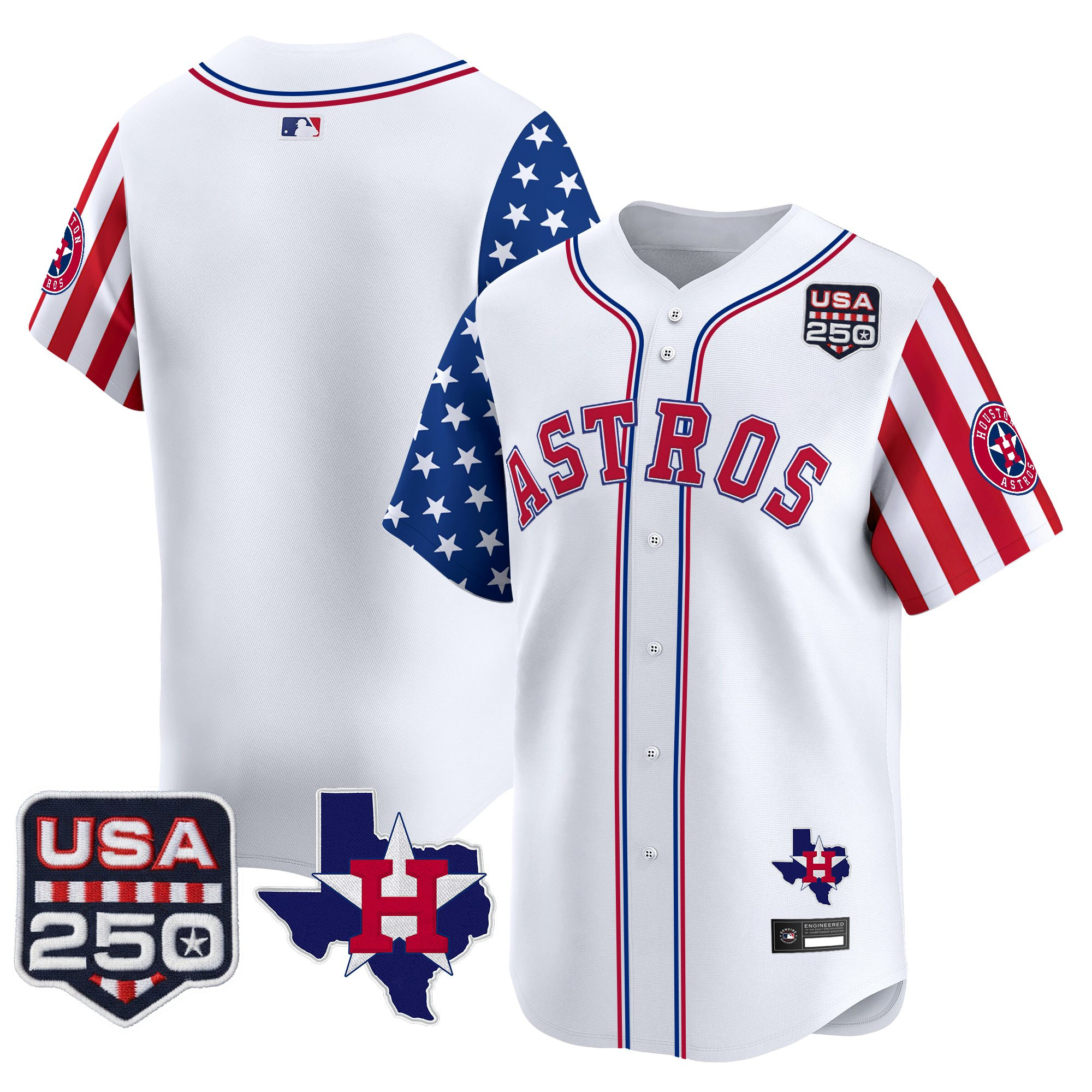 Men's Houston Astros "America 250 Edition" Vapor Premier Limited Jersey - All Stitched - Image 11
