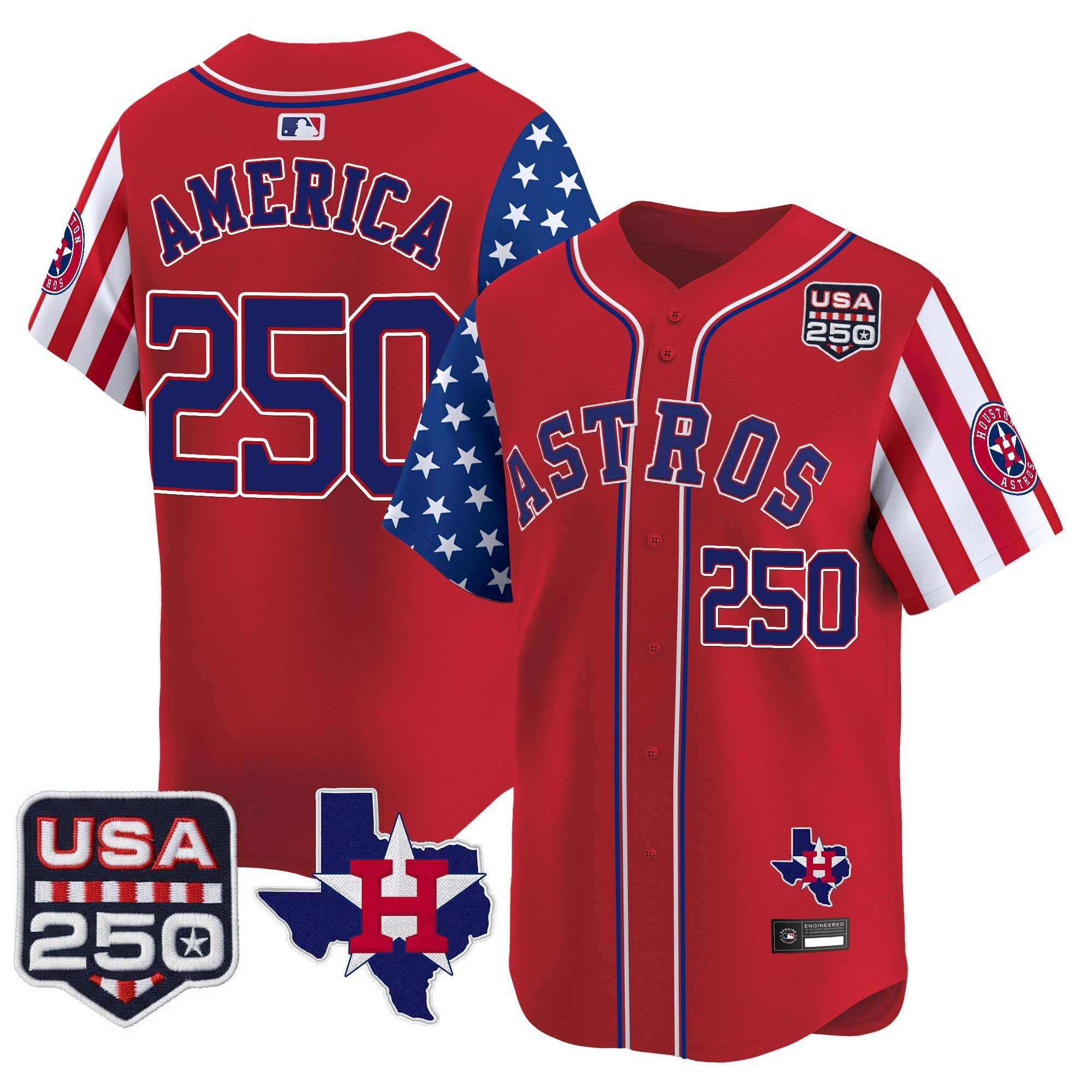 Men's Houston Astros "America 250 Edition" Vapor Premier Limited Jersey - All Stitched - Image 13