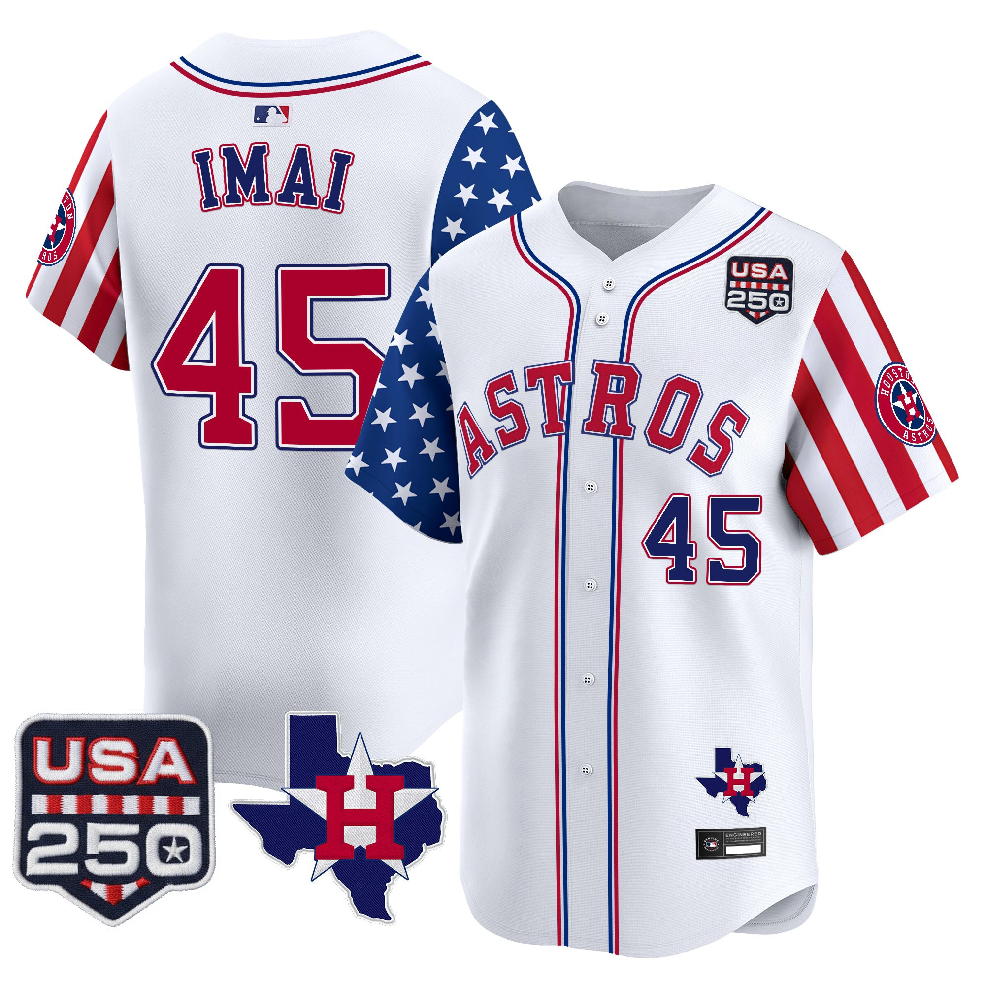 Men's Houston Astros "America 250 Edition" Vapor Premier Limited Jersey - All Stitched - Image 4