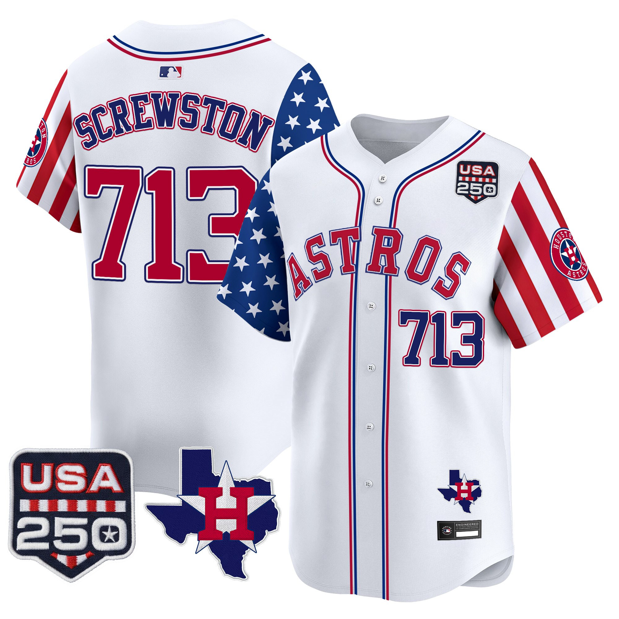 Men's Houston Astros "America 250 Edition" Vapor Premier Limited Jersey - All Stitched - Image 3