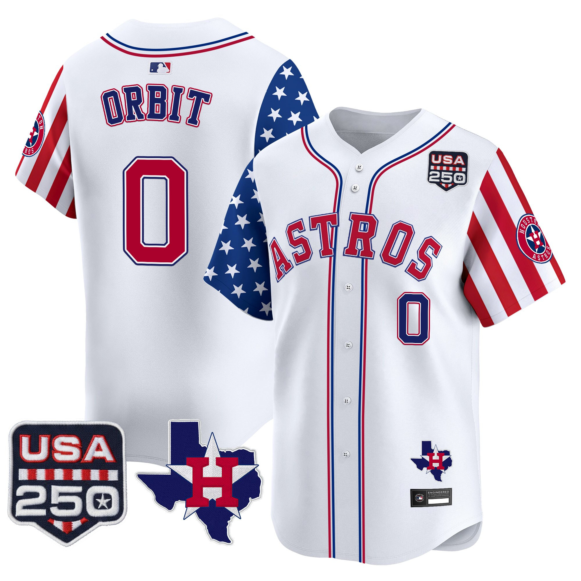 Men's Houston Astros "America 250 Edition" Vapor Premier Limited Jersey - All Stitched - Image 8