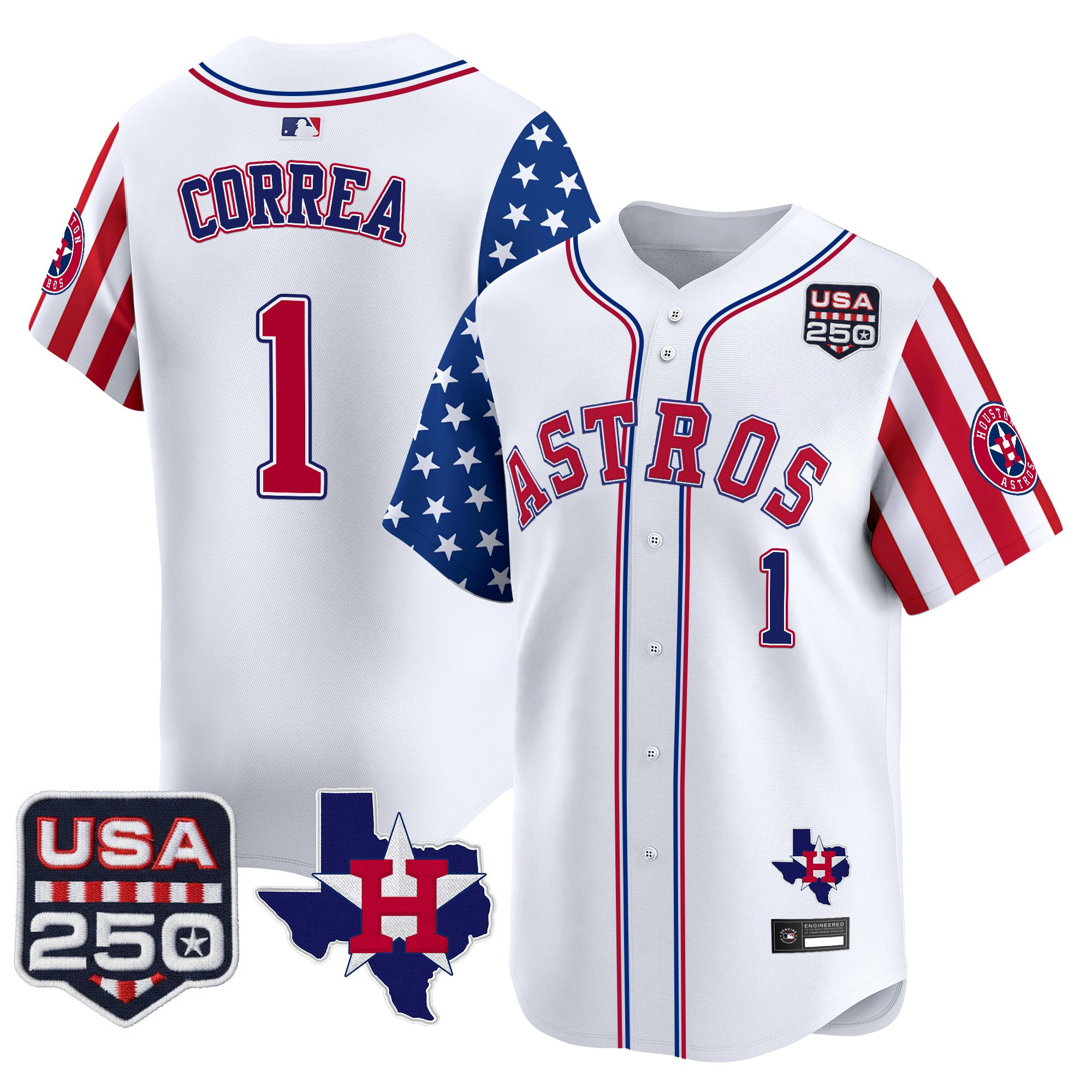 Men's Houston Astros "America 250 Edition" Vapor Premier Limited Jersey - All Stitched - Image 10