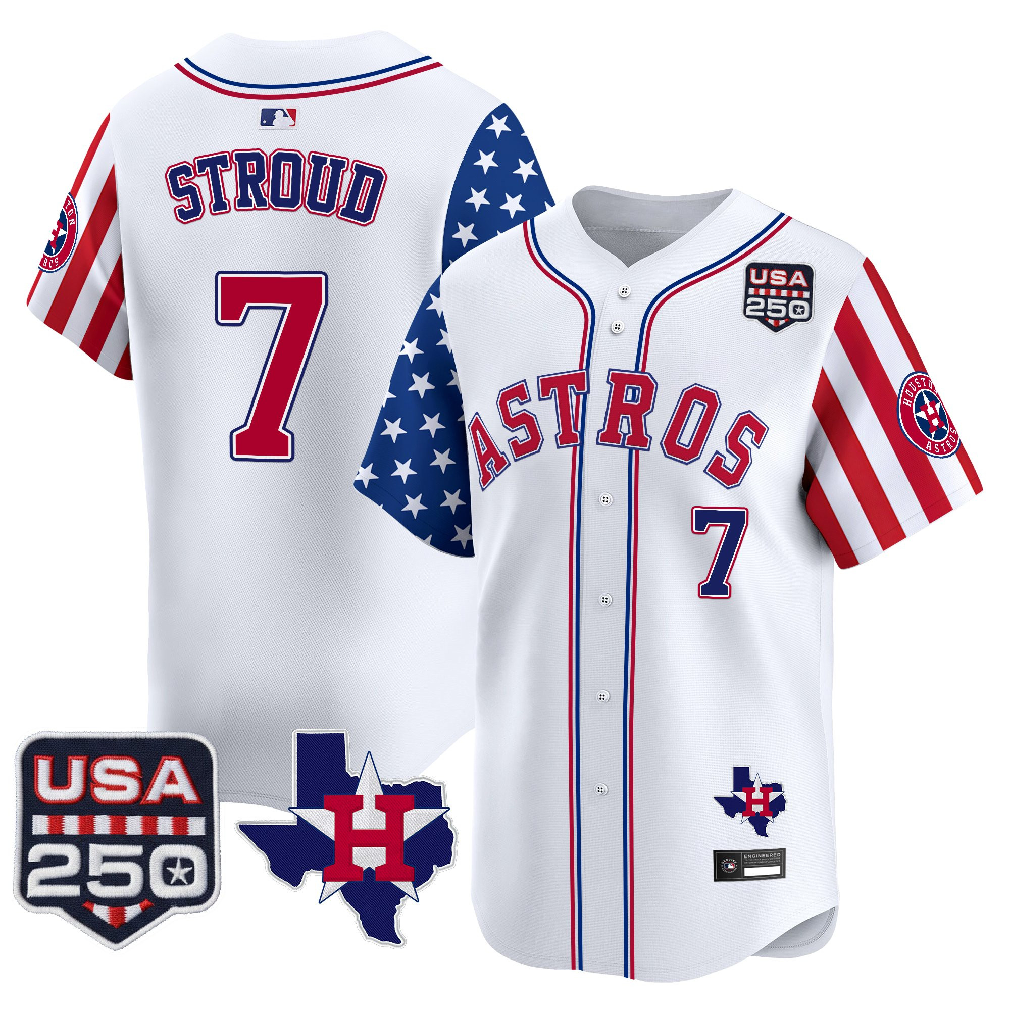 Men's Houston Astros "America 250 Edition" Vapor Premier Limited Jersey - All Stitched - Image 7