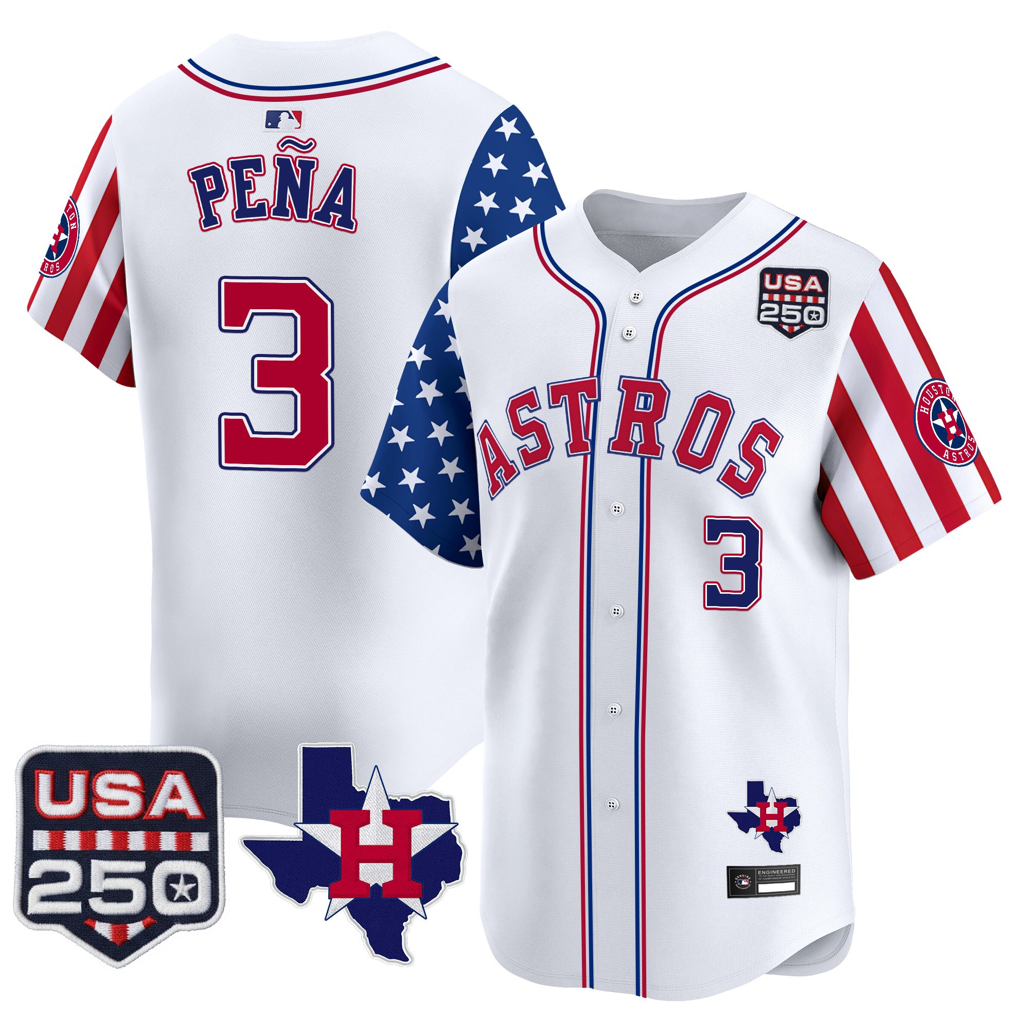 Men's Houston Astros "America 250 Edition" Vapor Premier Limited Jersey - All Stitched - Image 5